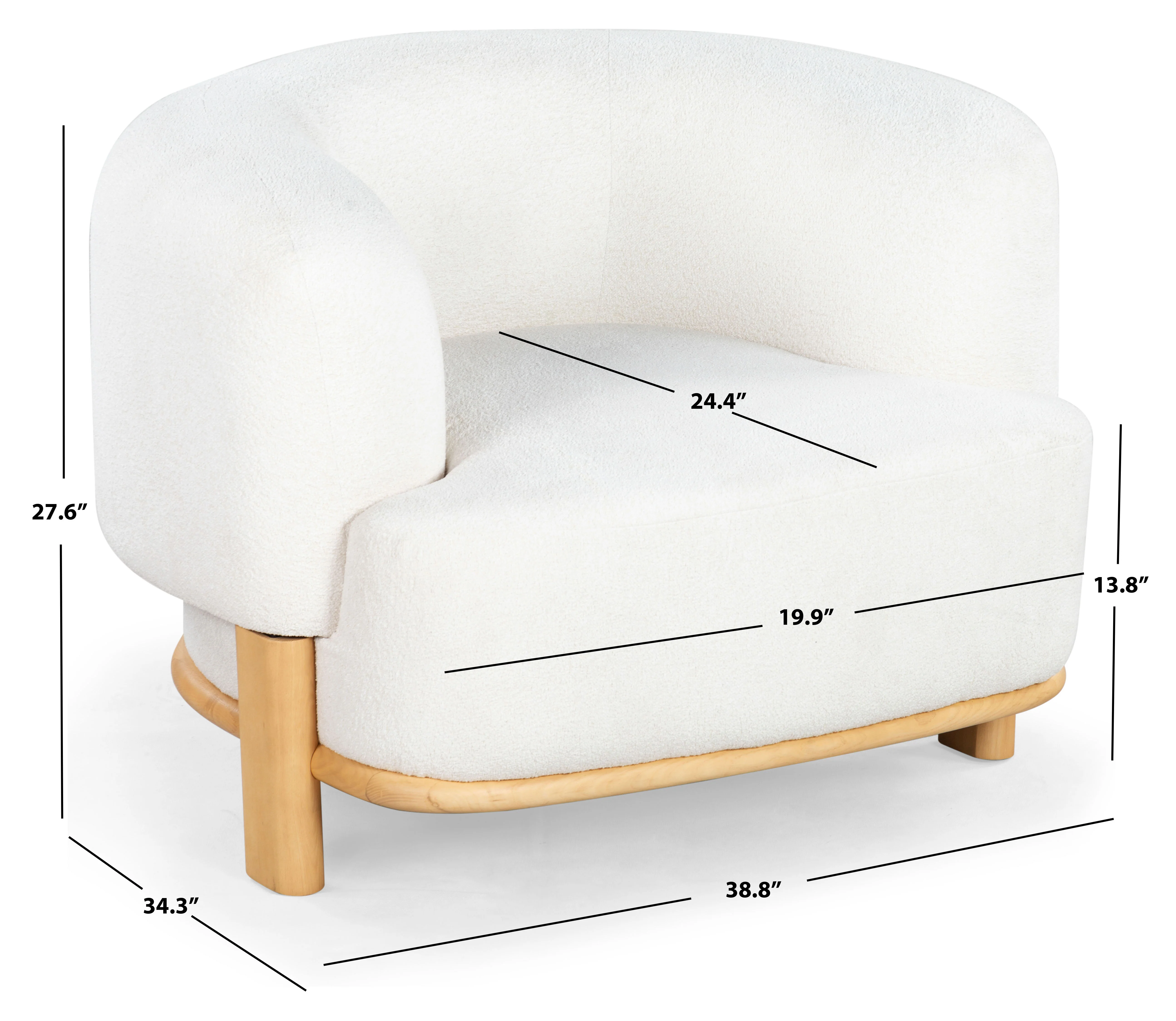 Oscar Boucle Accent Chair - Image 6
