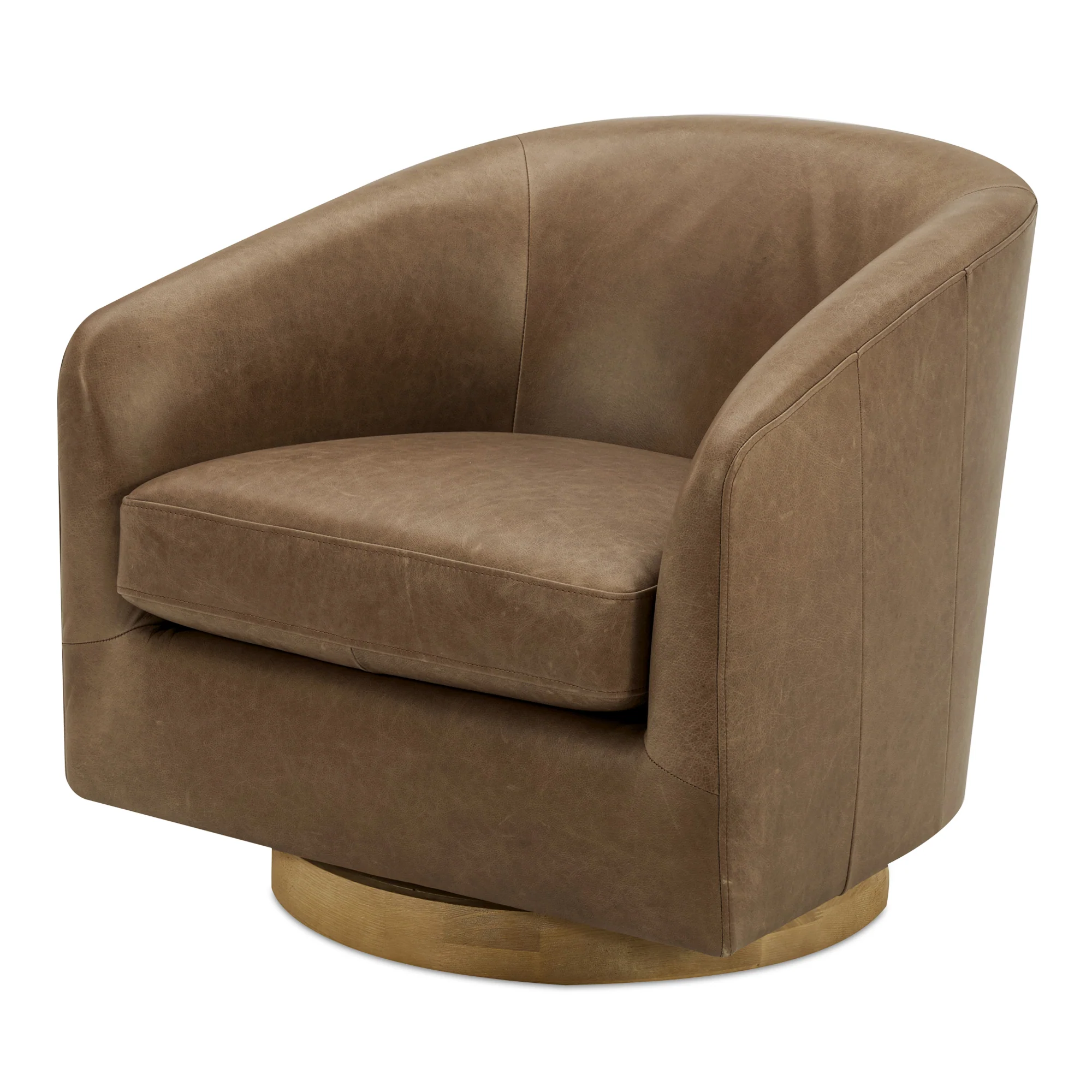 Oscy Leather Swivel Chair - Image 3