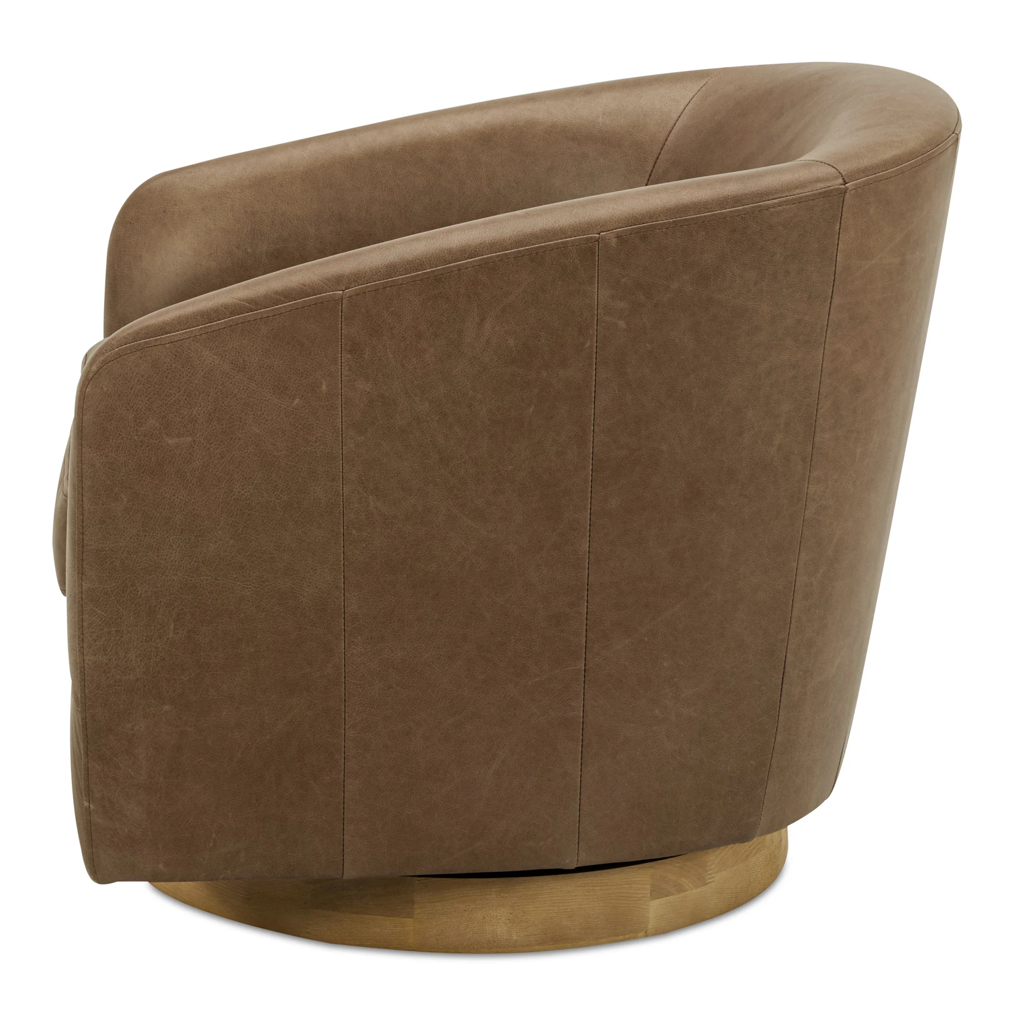 Oscy Leather Swivel Chair - Image 4