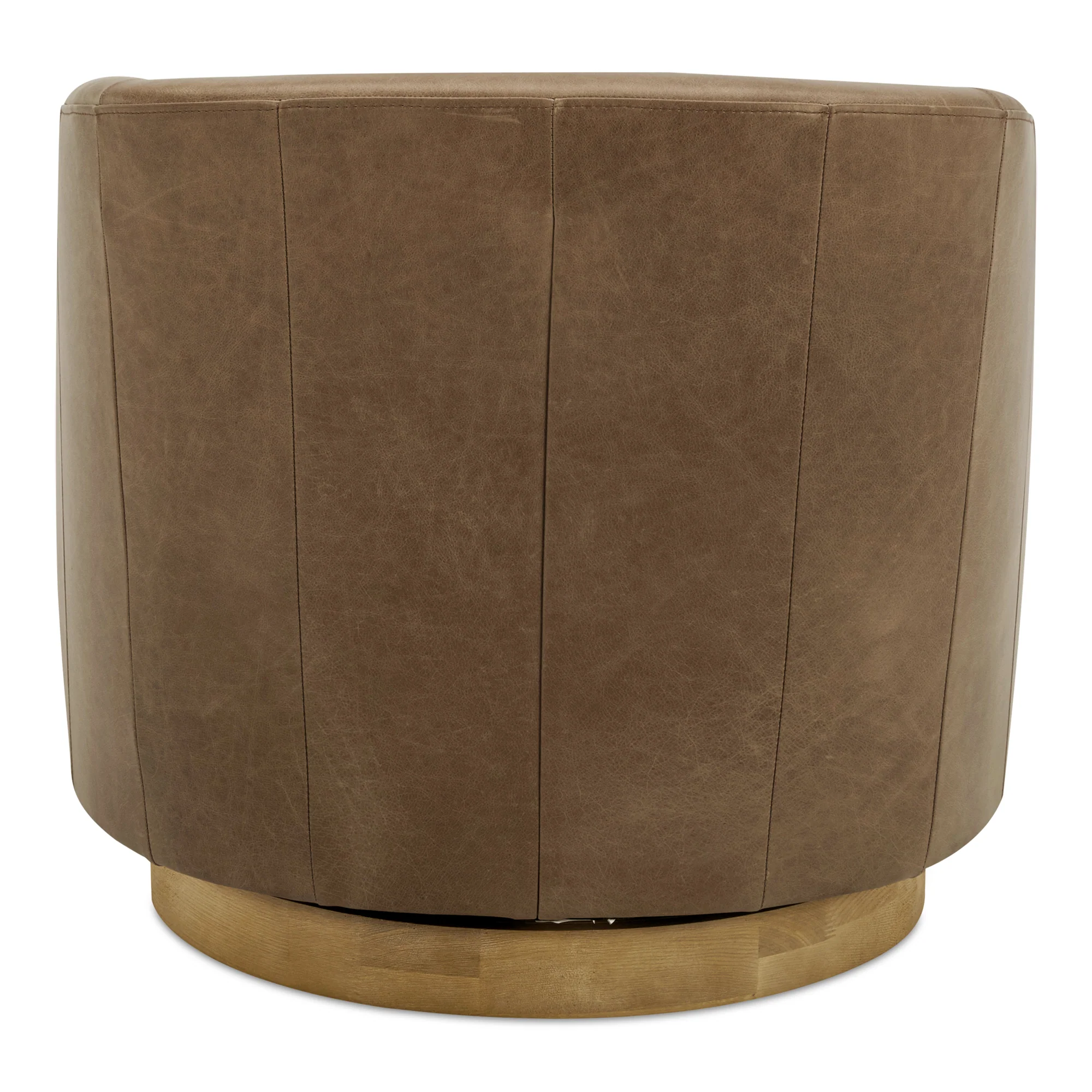 Oscy Leather Swivel Chair - Image 5