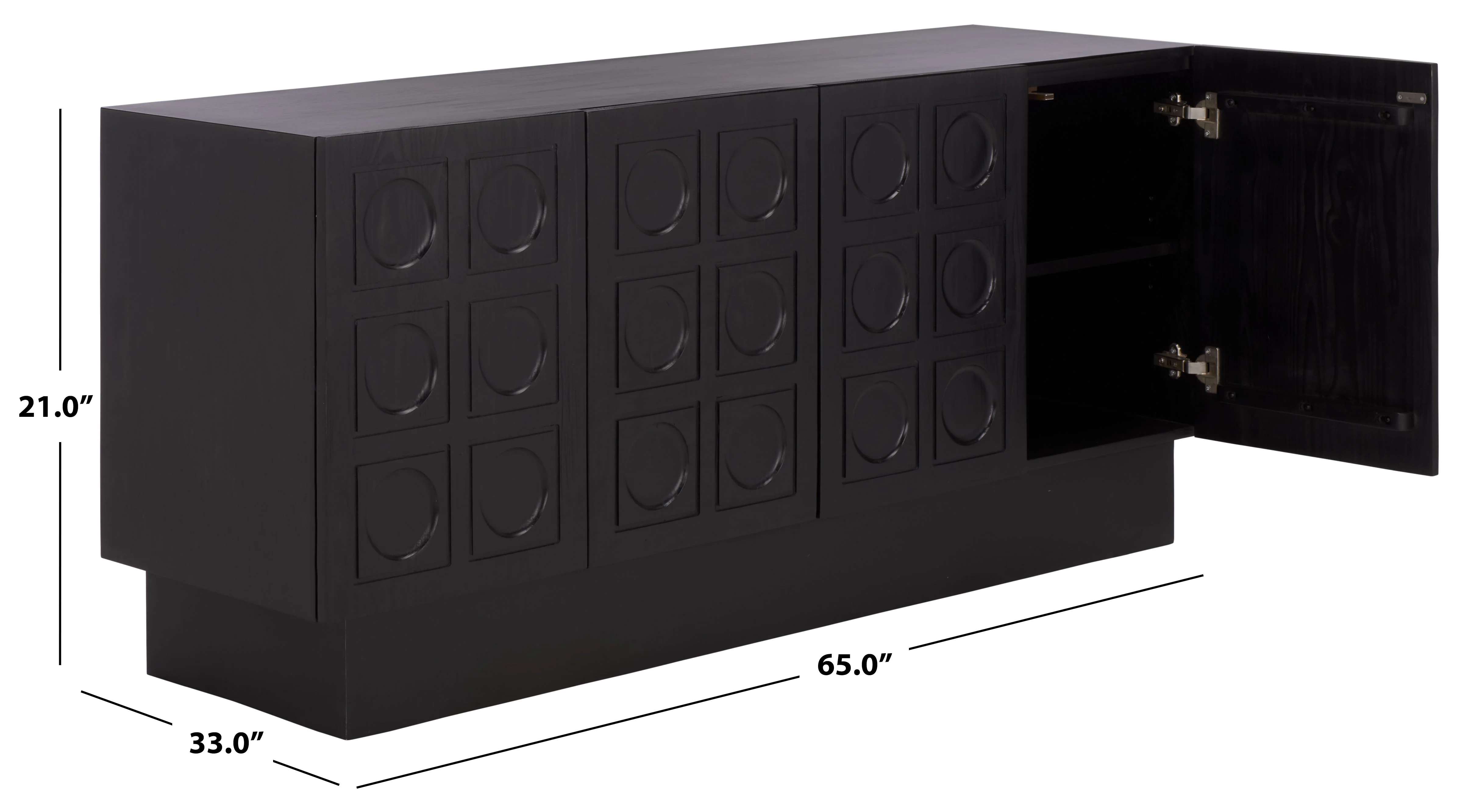 Osmund 4 Door Wood Sideboard - Image 7