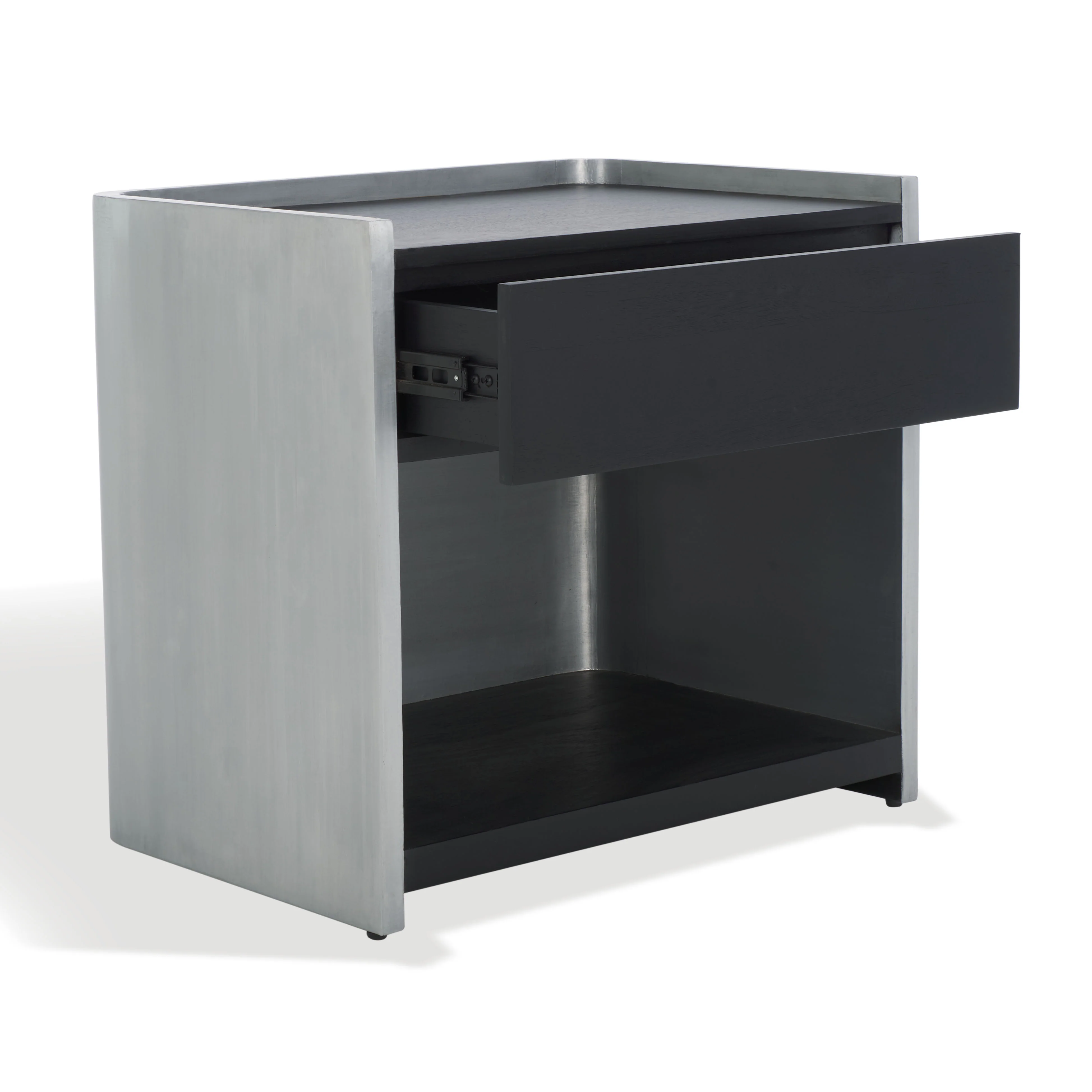 Ottawa Wood And Aluminum Nightstand - Image 3