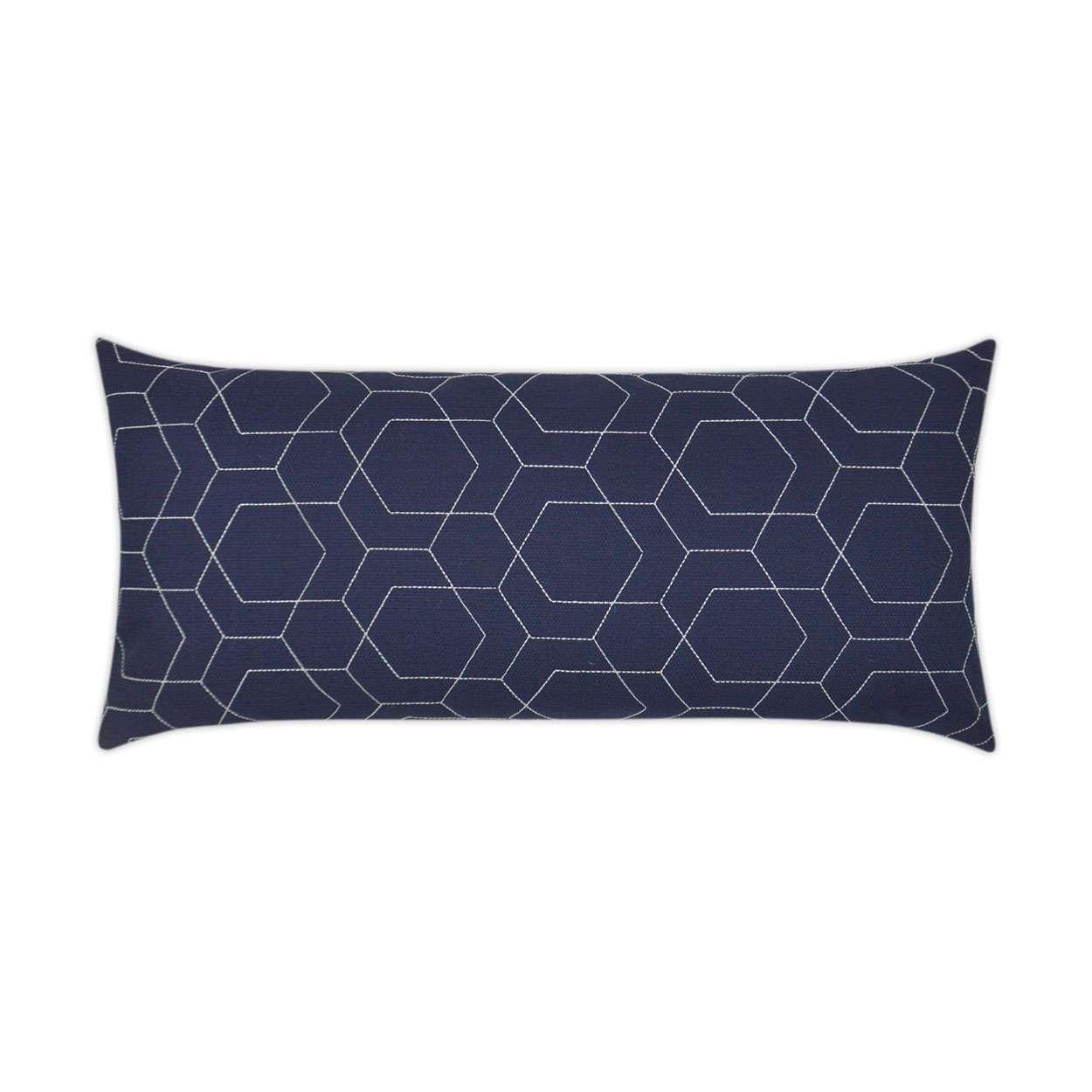 Outdoor Hex Quilt Lumbar Pillow - Image 4