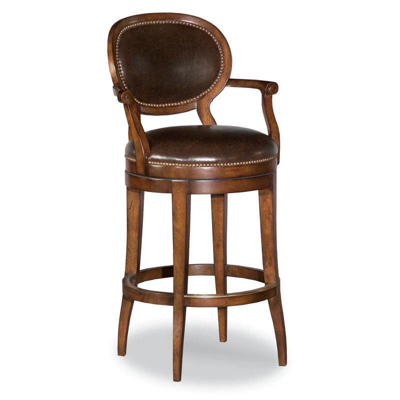 Oval Back Swivel Counter Stool