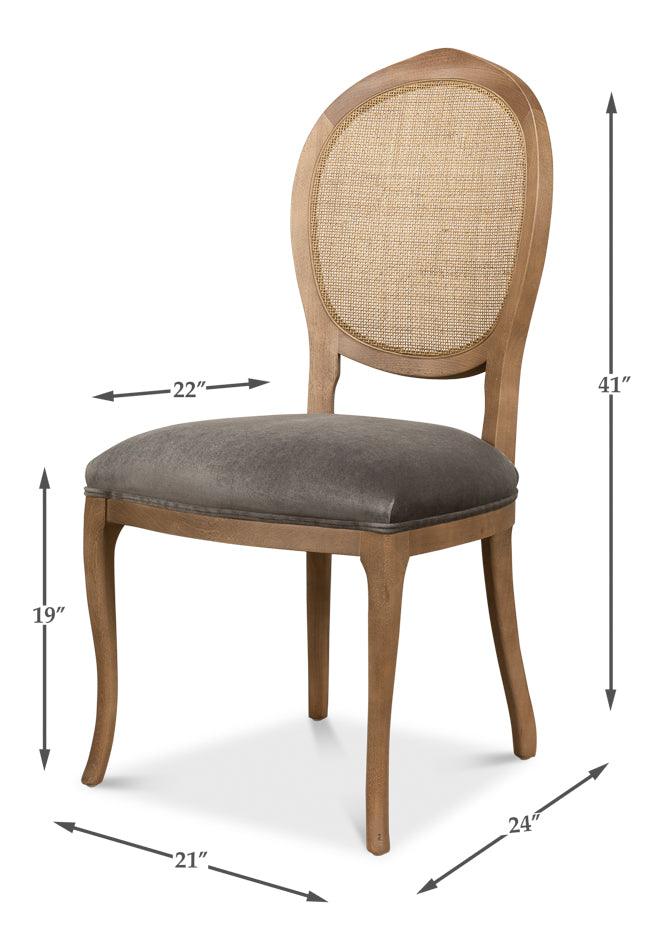 Oval Cane Back Chair - Set of 2 - Image 6