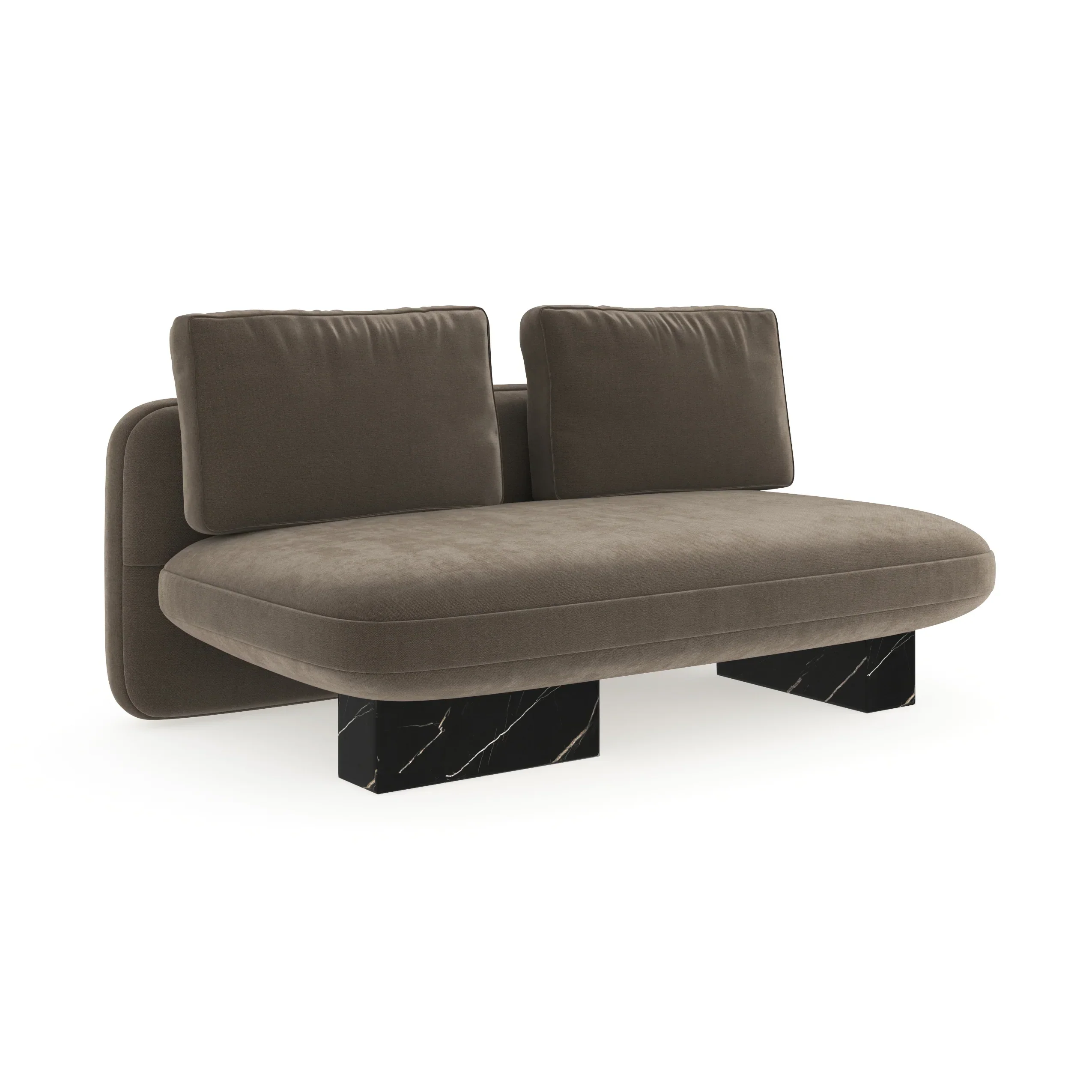 Overlap Armless Loveseat