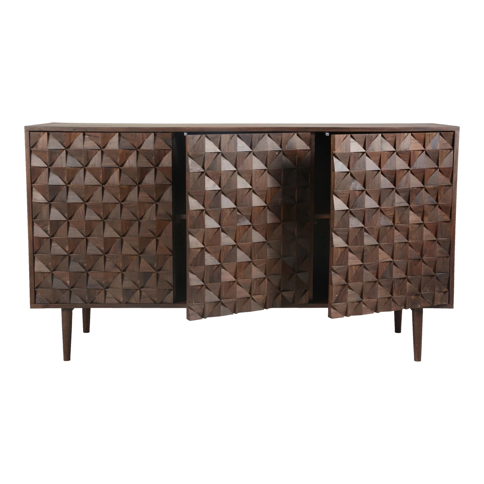 Pablo 3 Door Sideboard Brown - Image 4