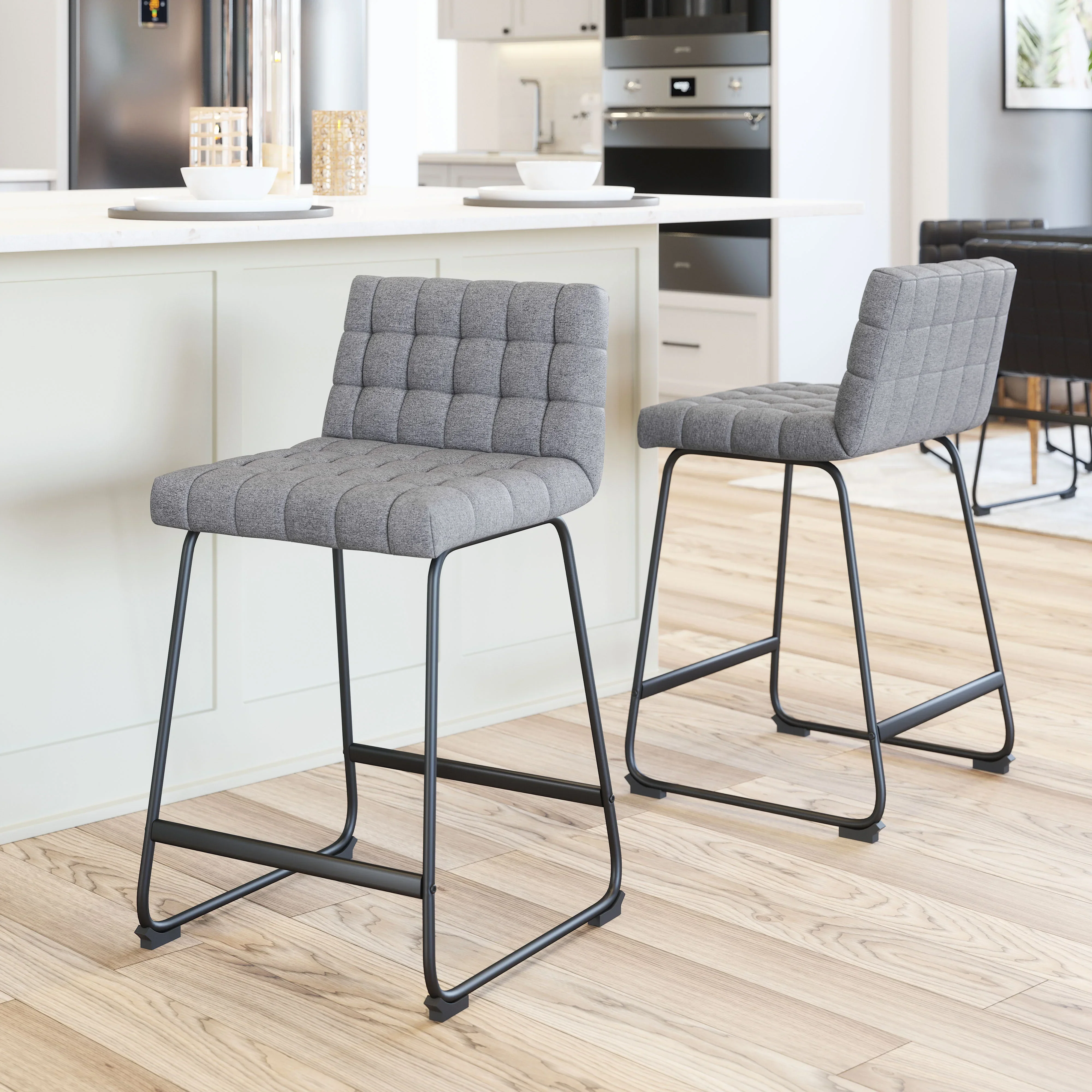 Pago Counter Stool (Set of 2) Gray - Image 2