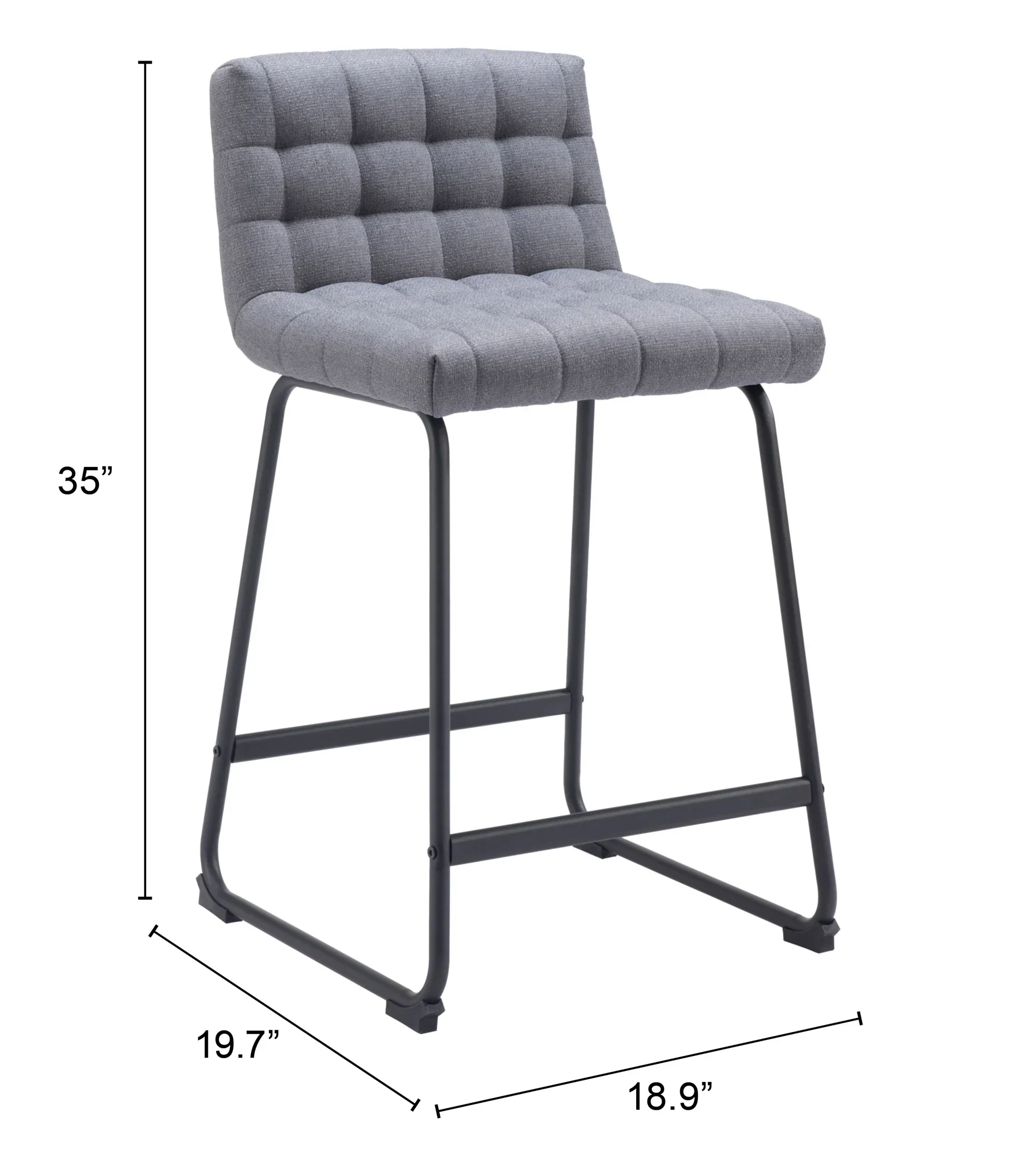 Pago Counter Stool (Set of 2) Gray - Image 7