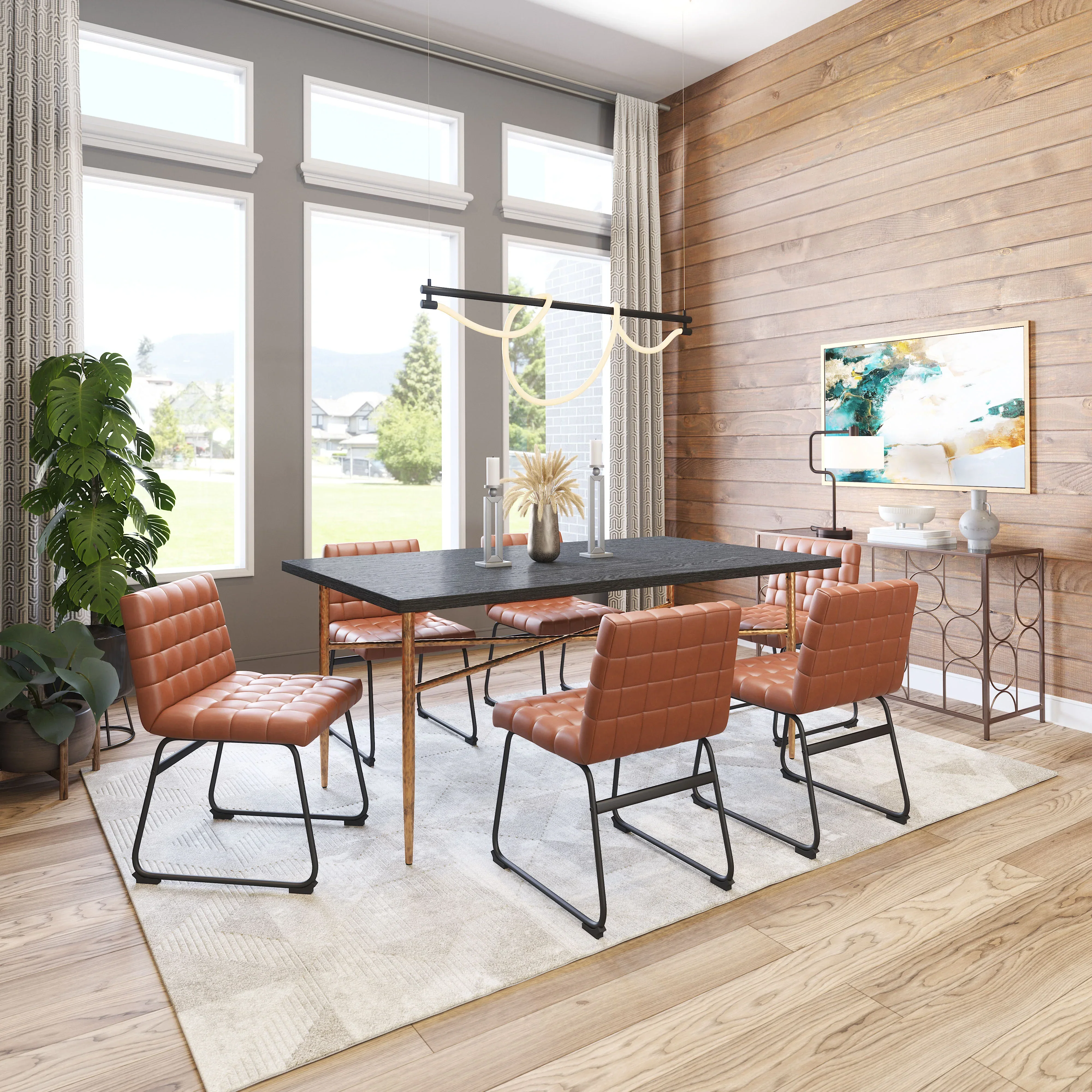 Pago Dining Chair (Set of 2) Brown - Image 3