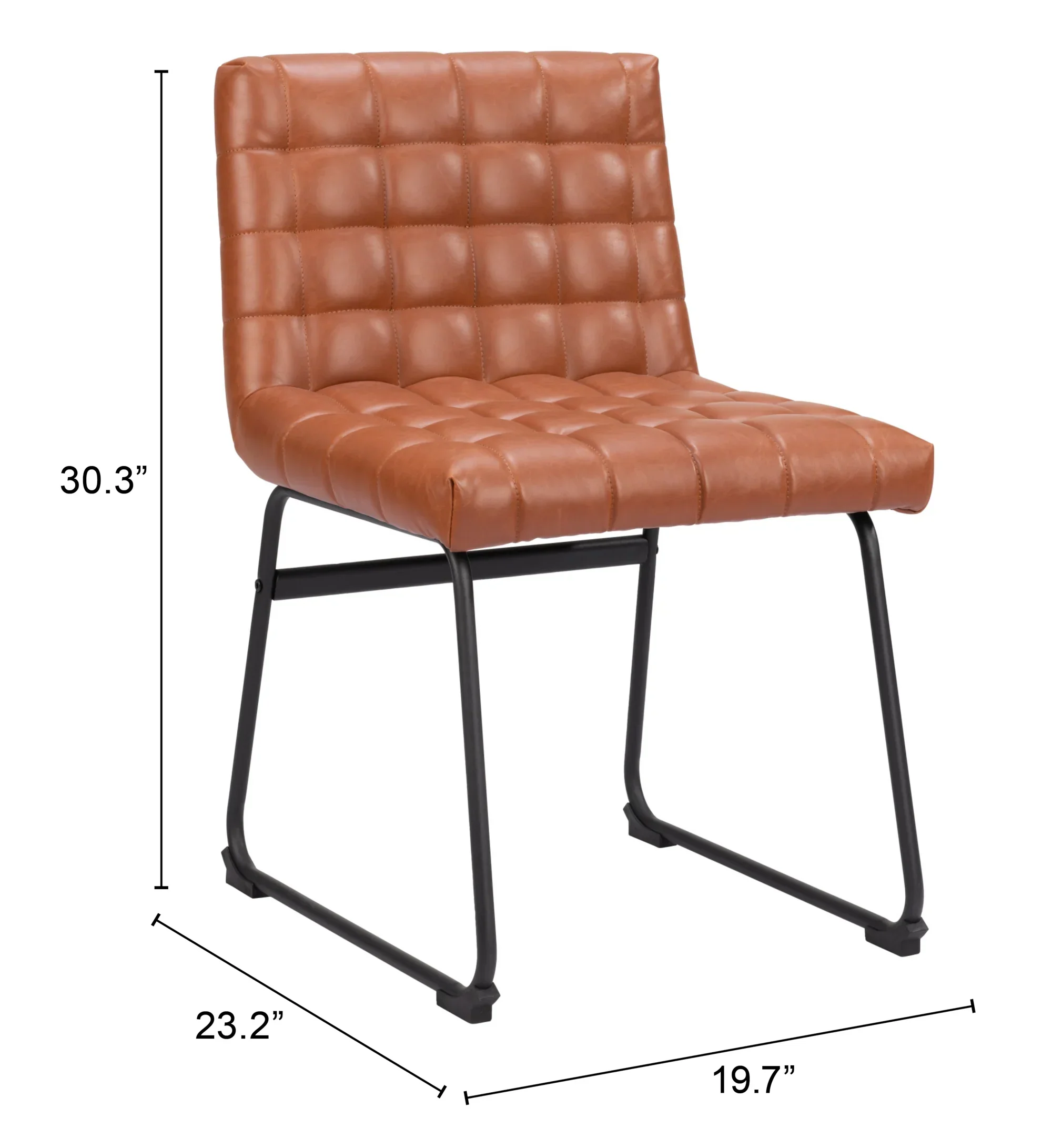 Pago Dining Chair (Set of 2) Brown - Image 7