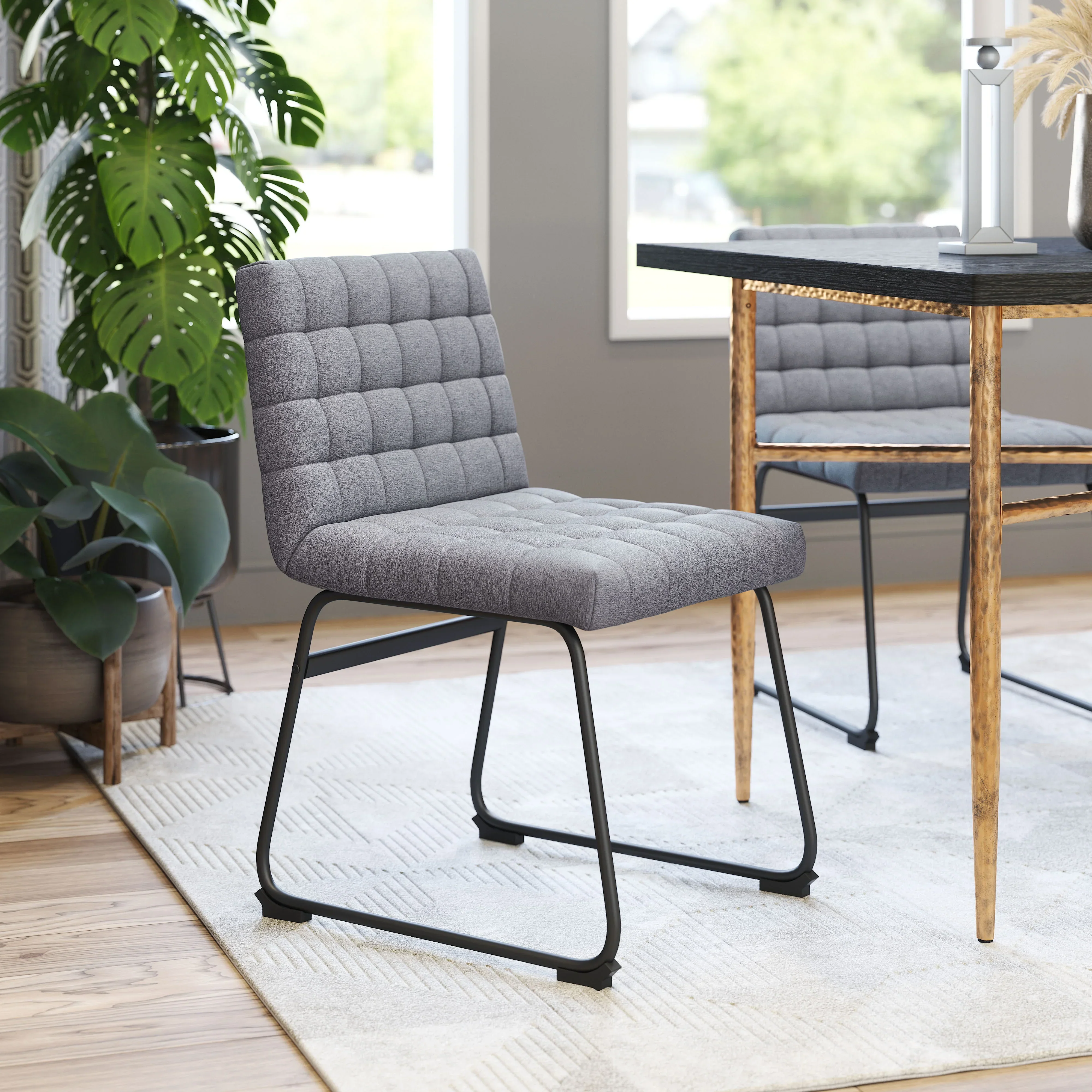 Pago Dining Chair (Set of 2) Gray - Image 2