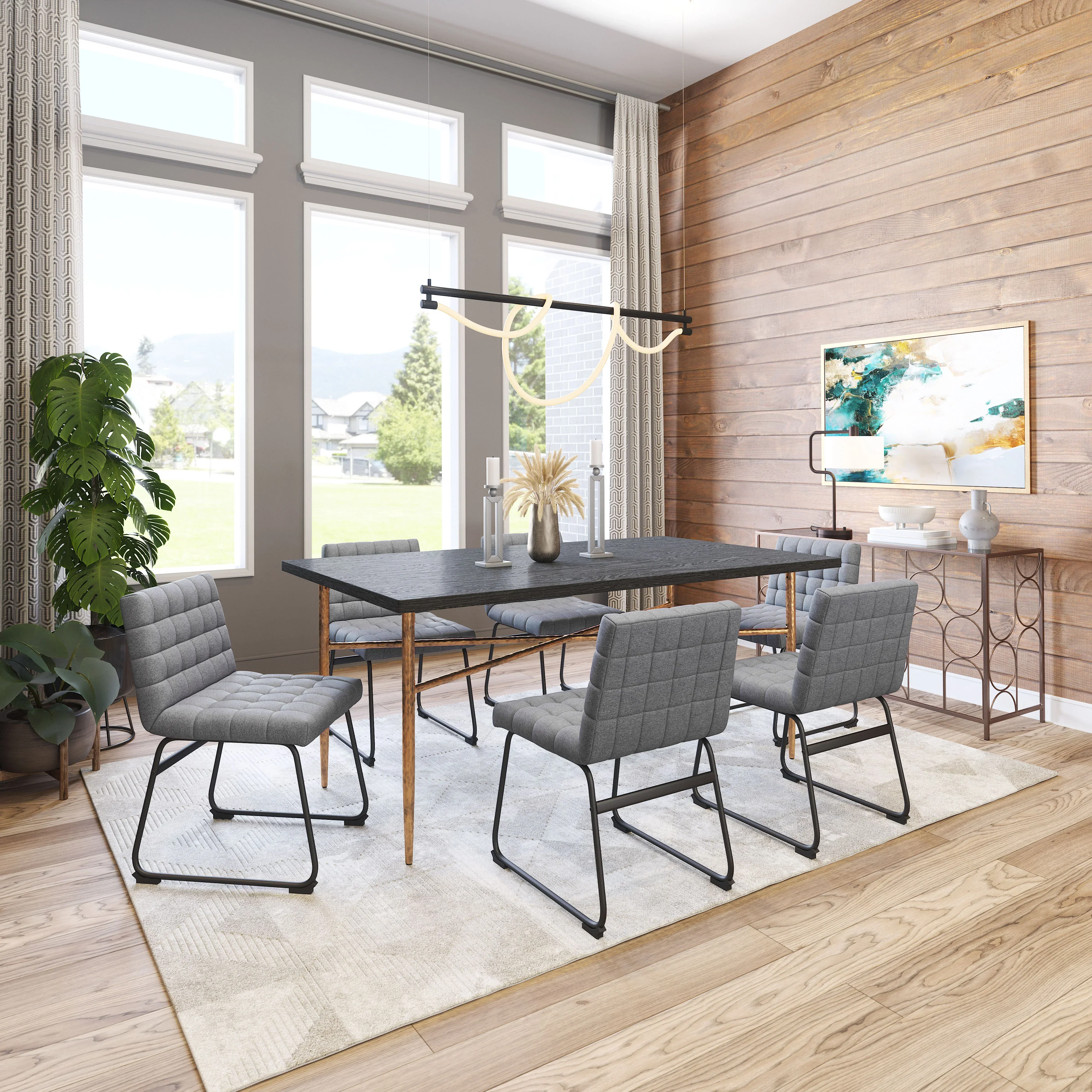 Pago Dining Chair (Set of 2) Gray - Image 3