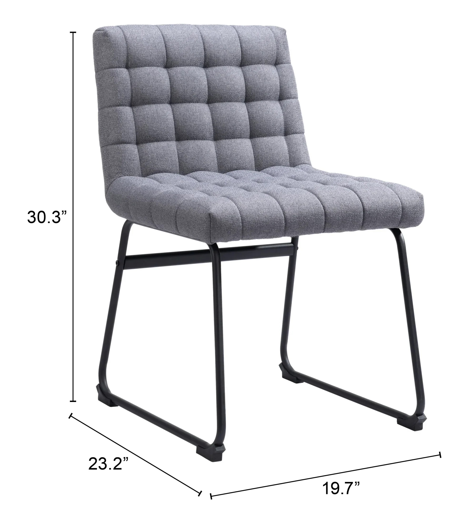 Pago Dining Chair (Set of 2) Gray - Image 7