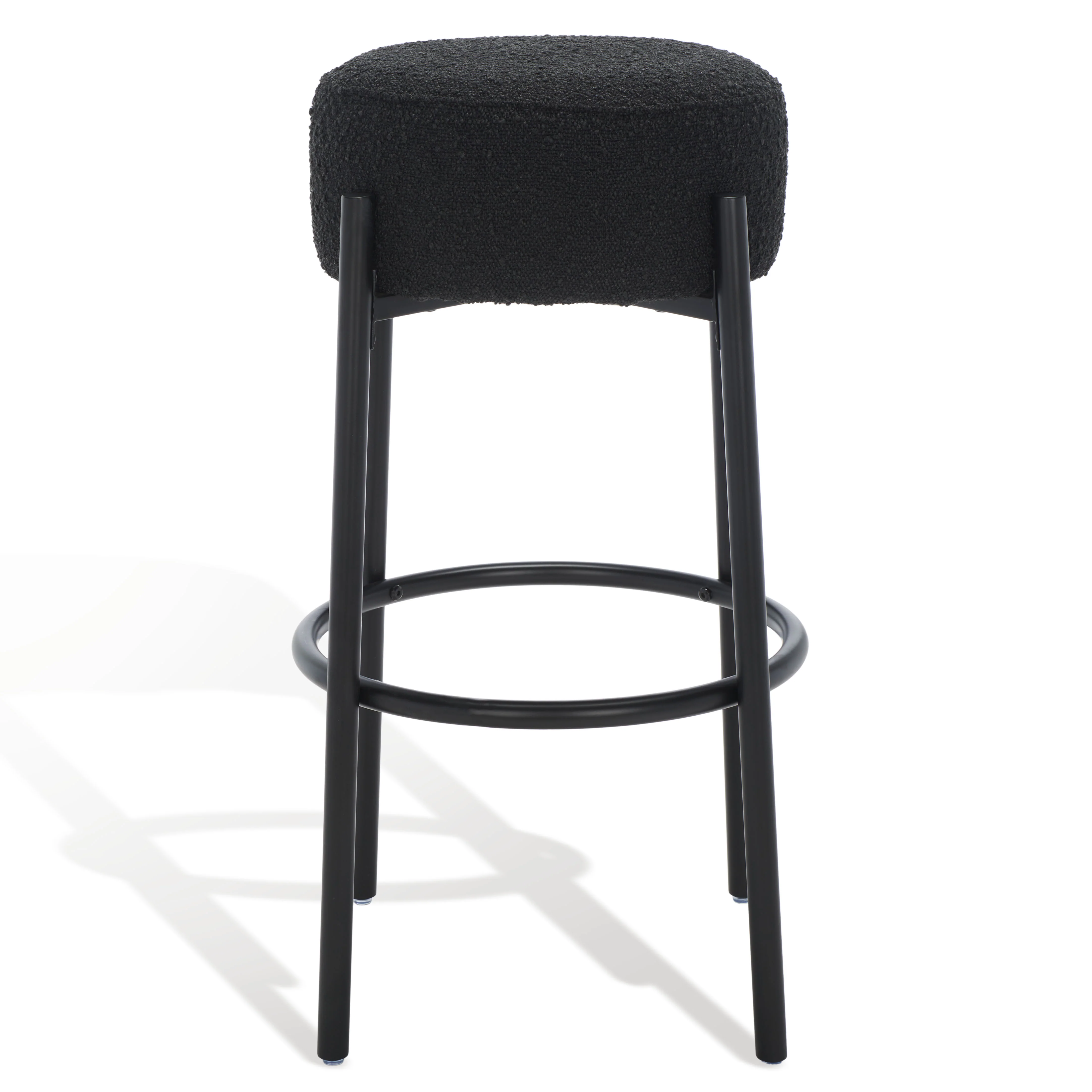 Paisleigh Boucle And Metal Leg Barstool