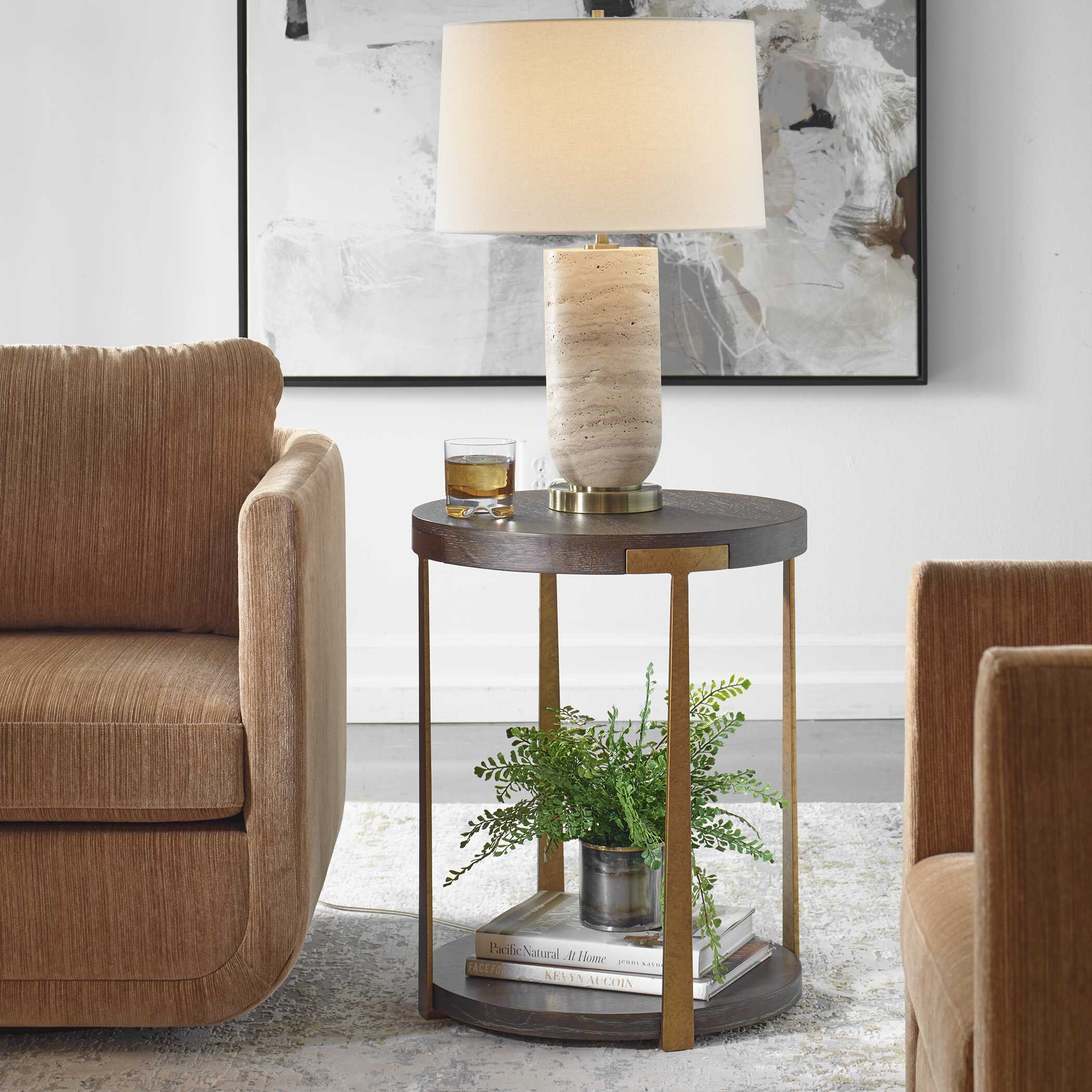 Palisade Round Wood Side Table - Image 8