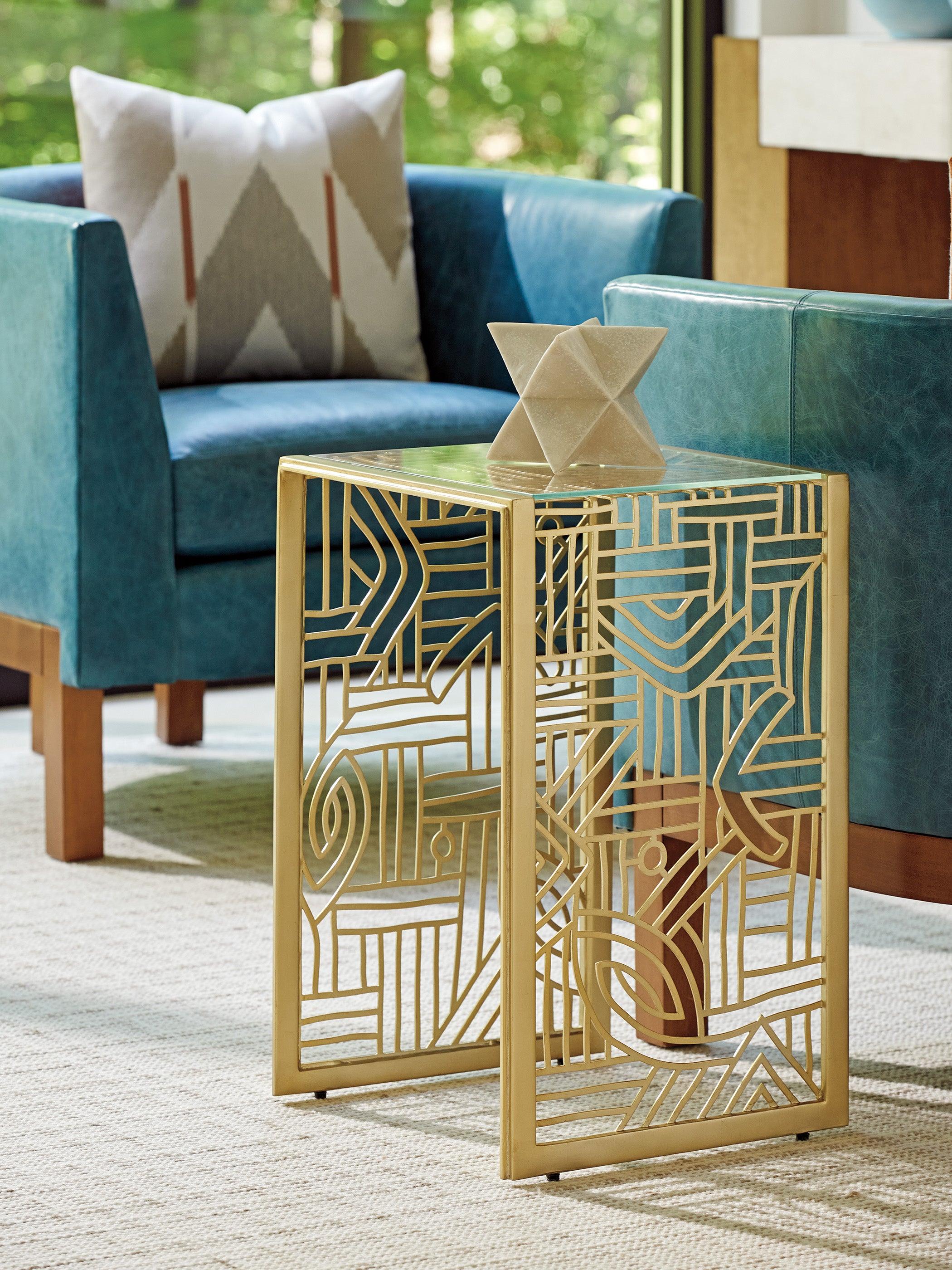 Palm Desert Redford Metal Accent Table - Image 2