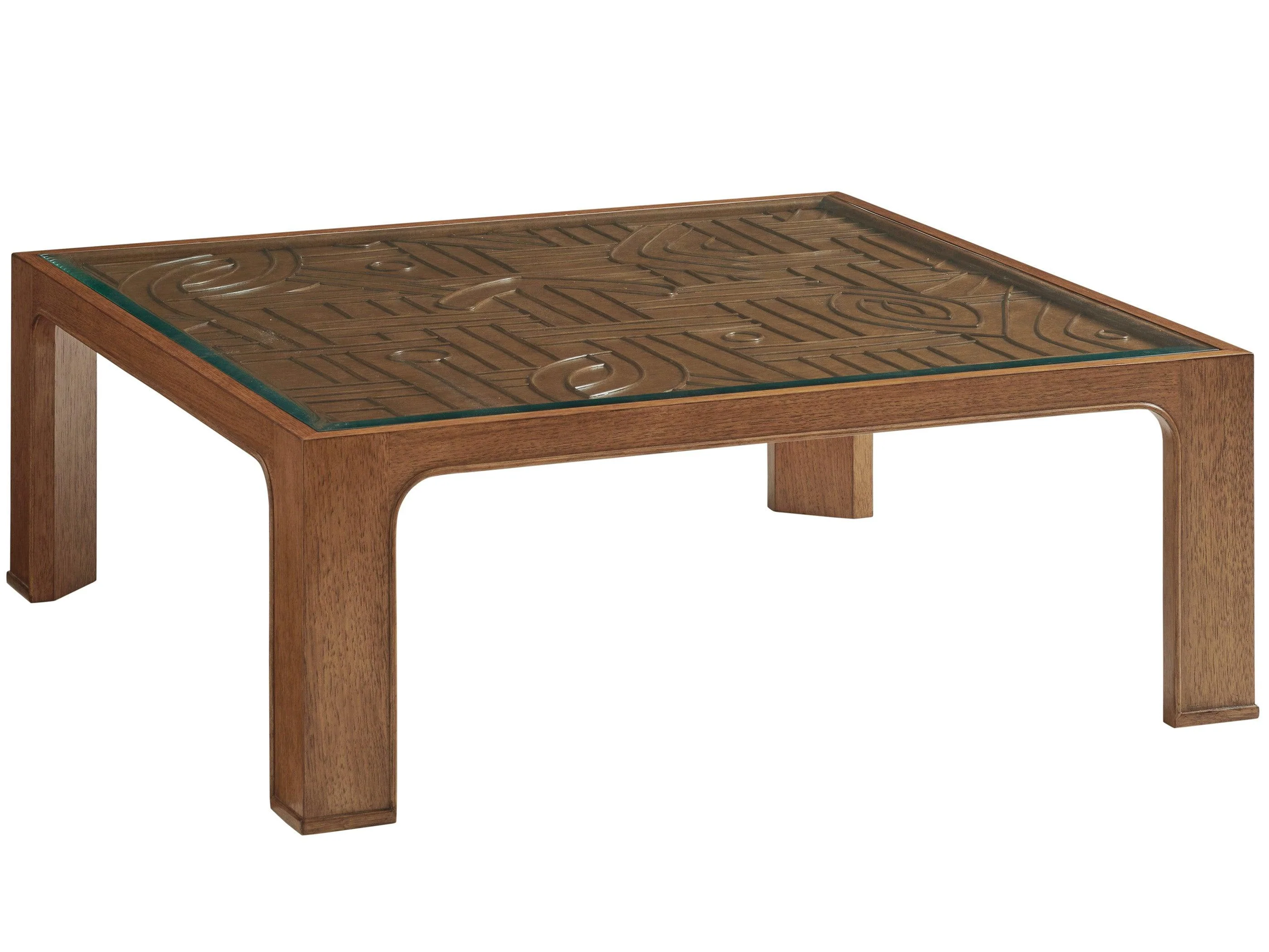 Palm Desert Redford Square Rattan Cocktail Table