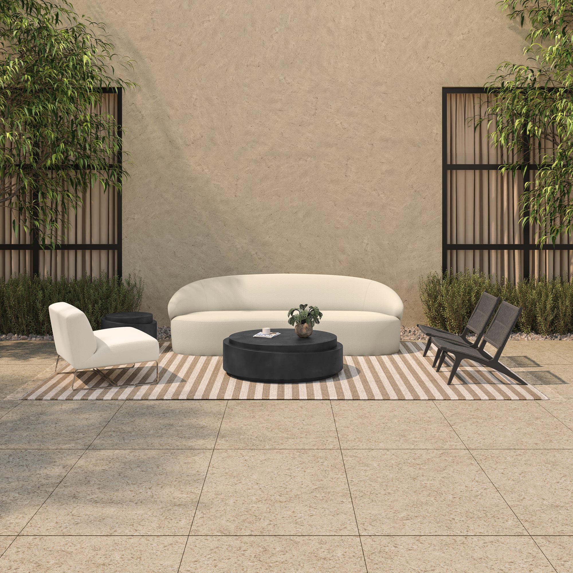Palma Outdoor Lounge Chair Black - Image 2