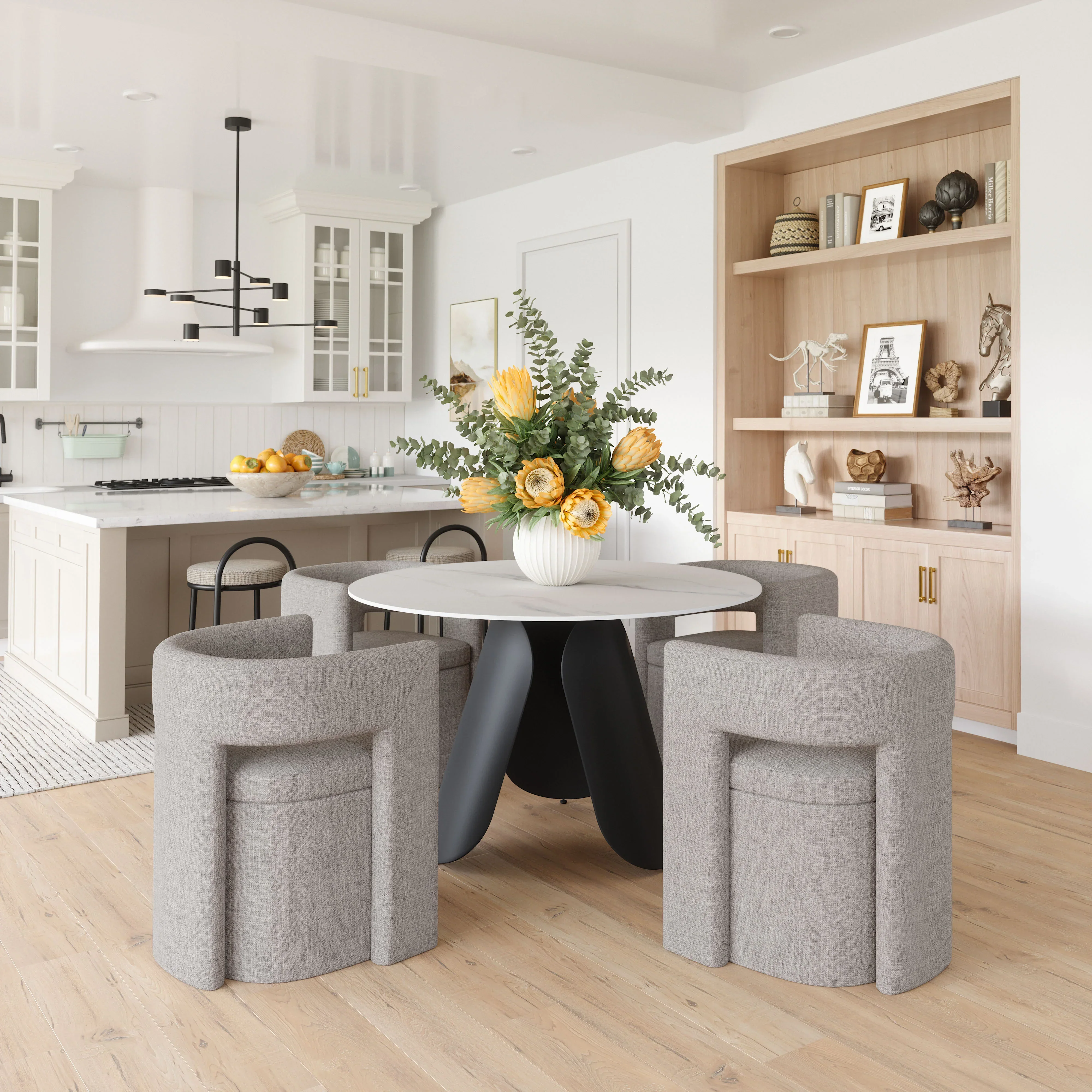 Papua Dining Chair Gray - Set of 2 - Image 3