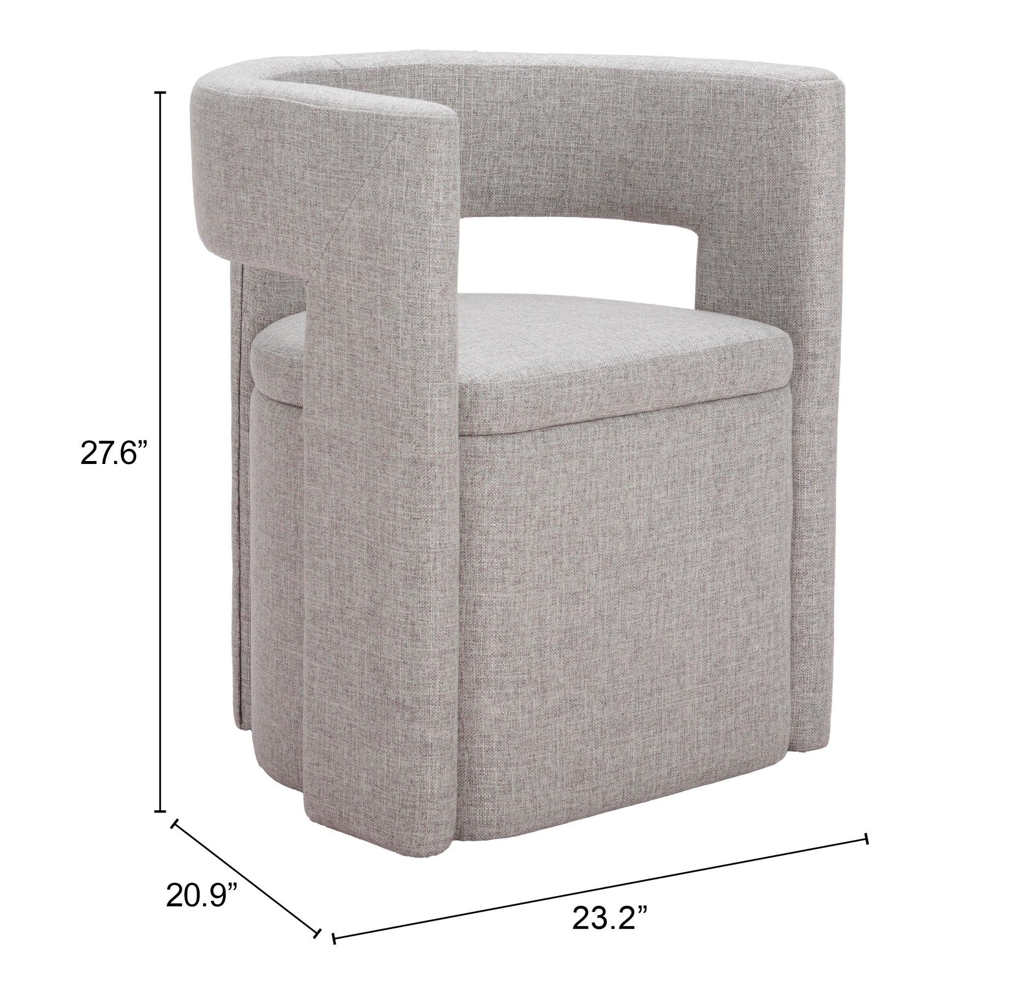 Papua Dining Chair Gray - Set of 2 - Image 7