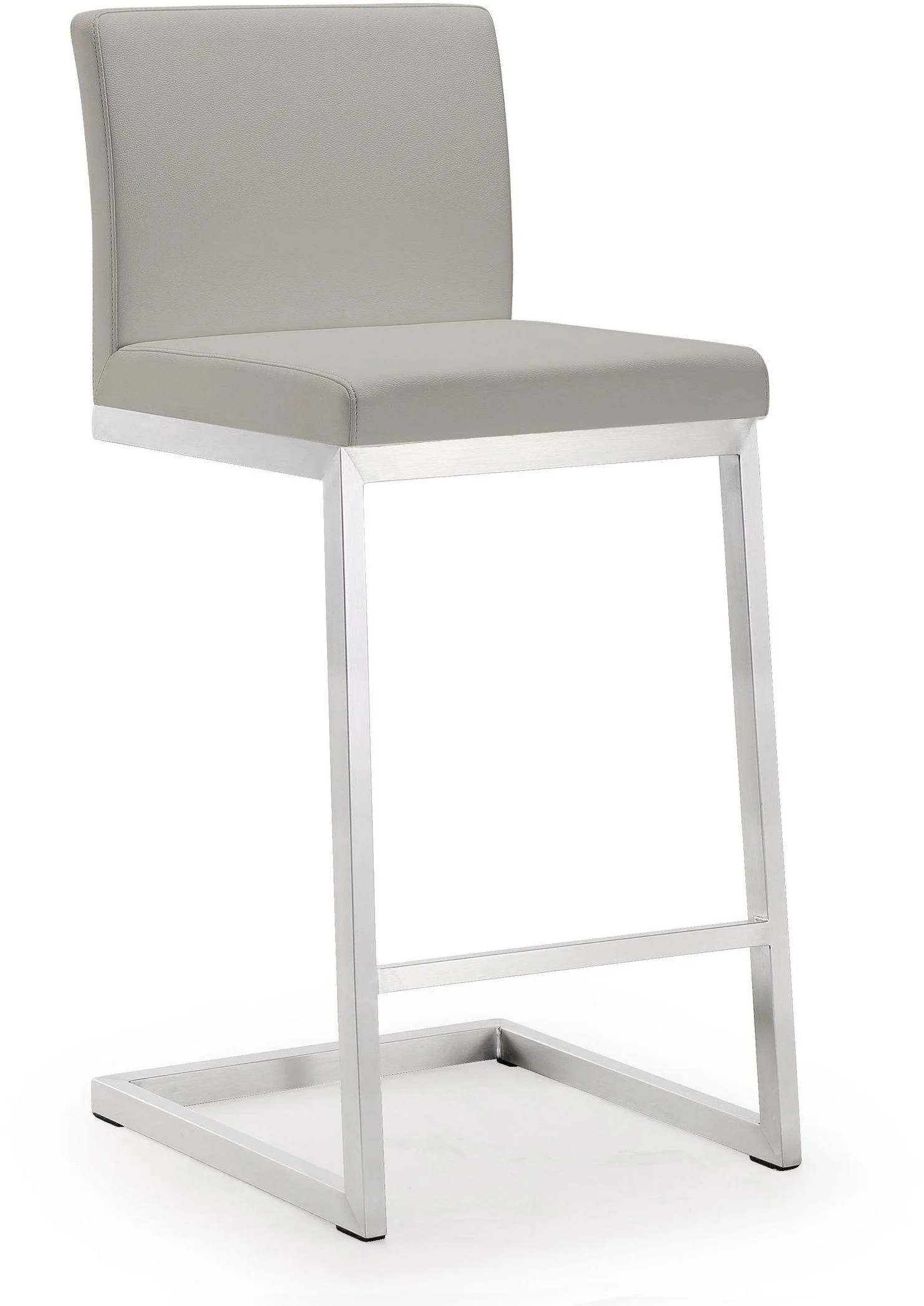 Parma Light Grey Stainless Steel Counter Stool (Set of 2) - Image 3