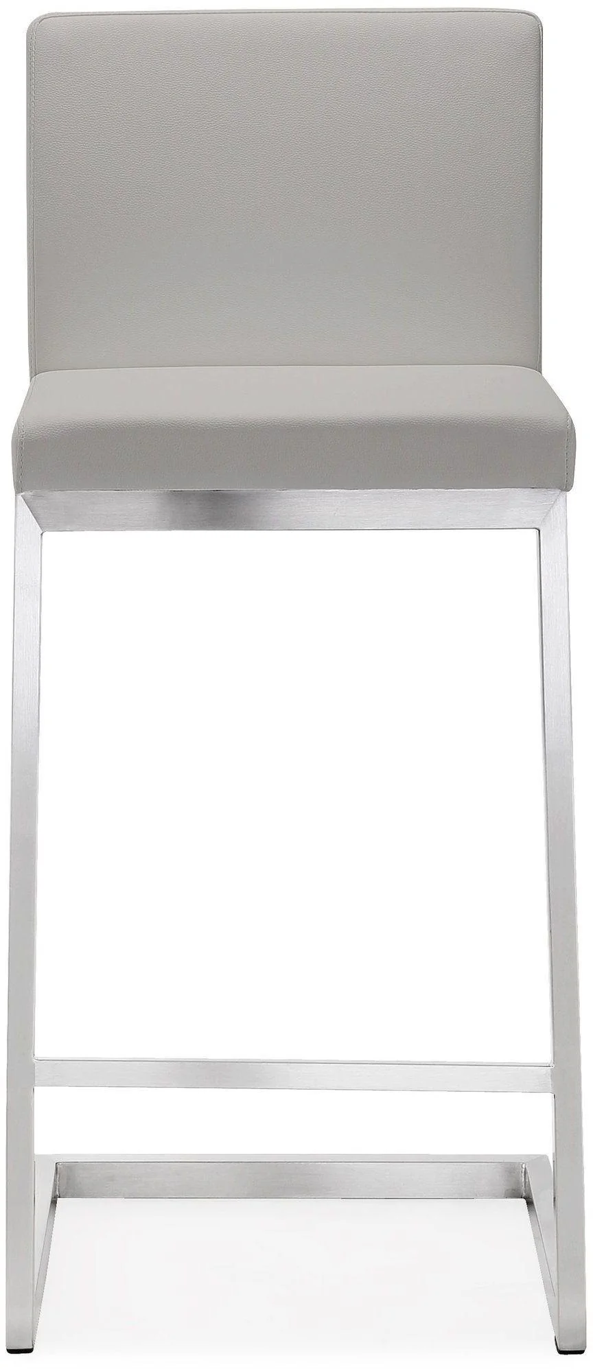 Parma Light Grey Stainless Steel Counter Stool (Set of 2) - Image 4