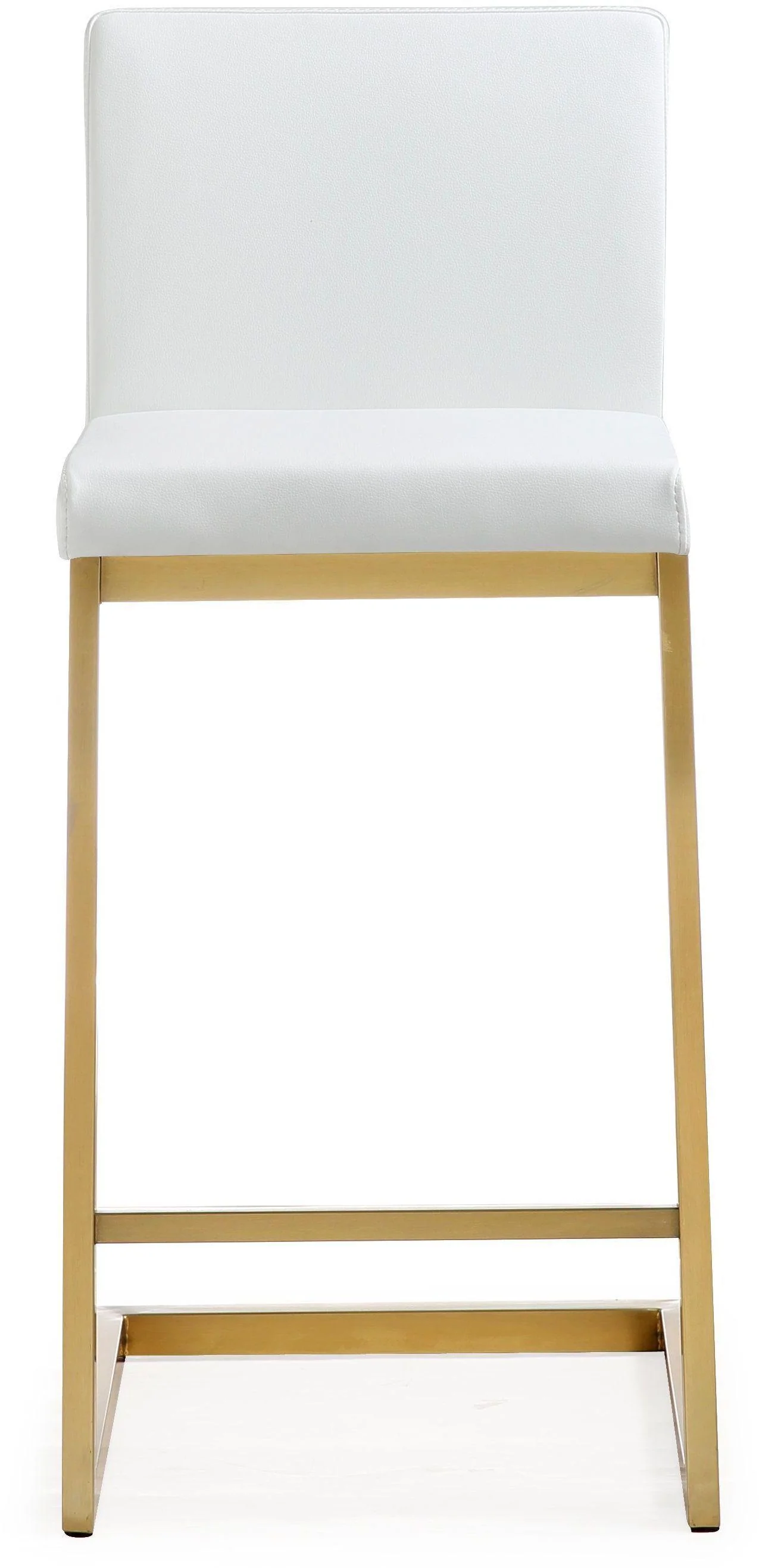 Parma White Gold Steel Counter Stool (Set of 2) - Image 4