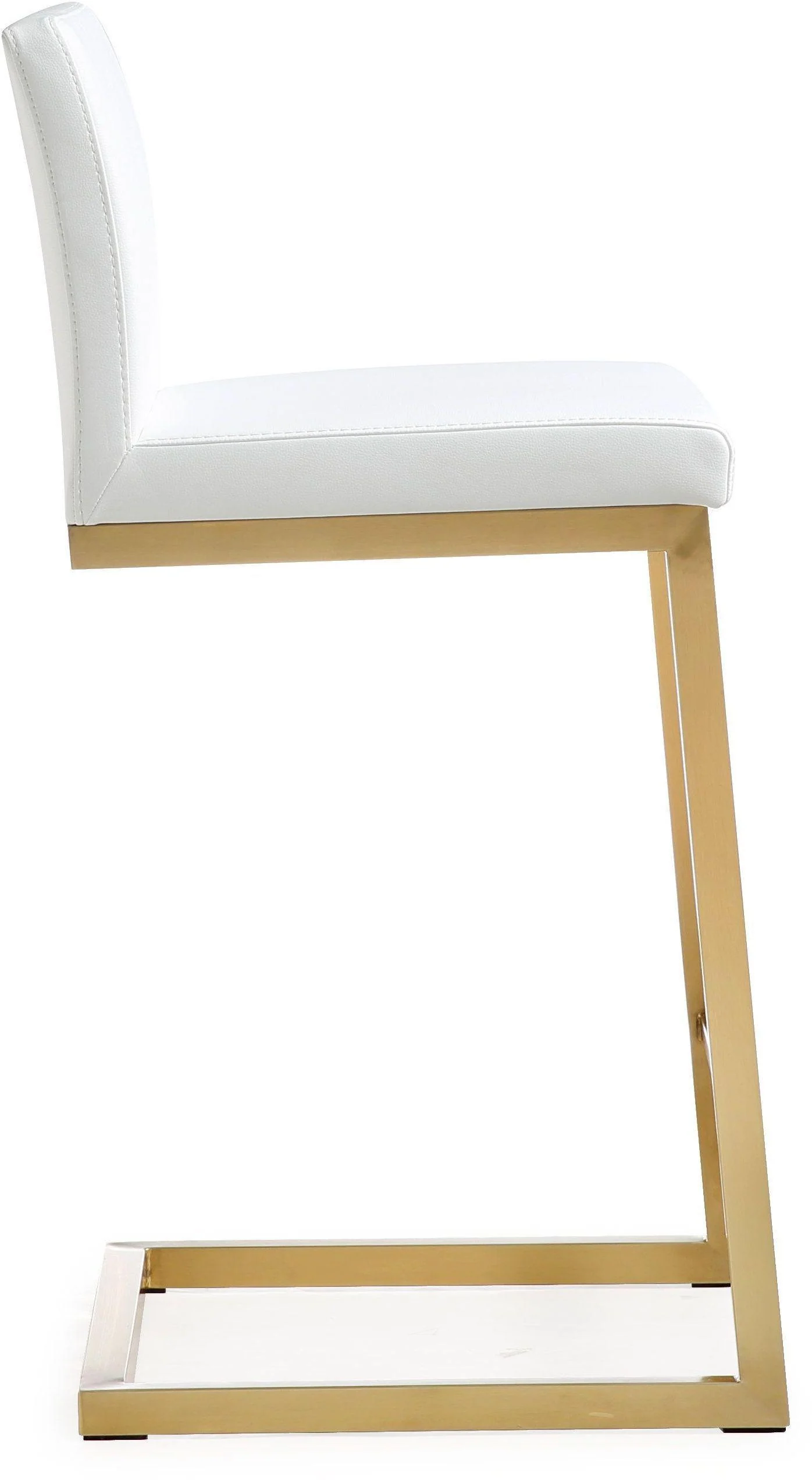 Parma White Gold Steel Counter Stool (Set of 2) - Image 5