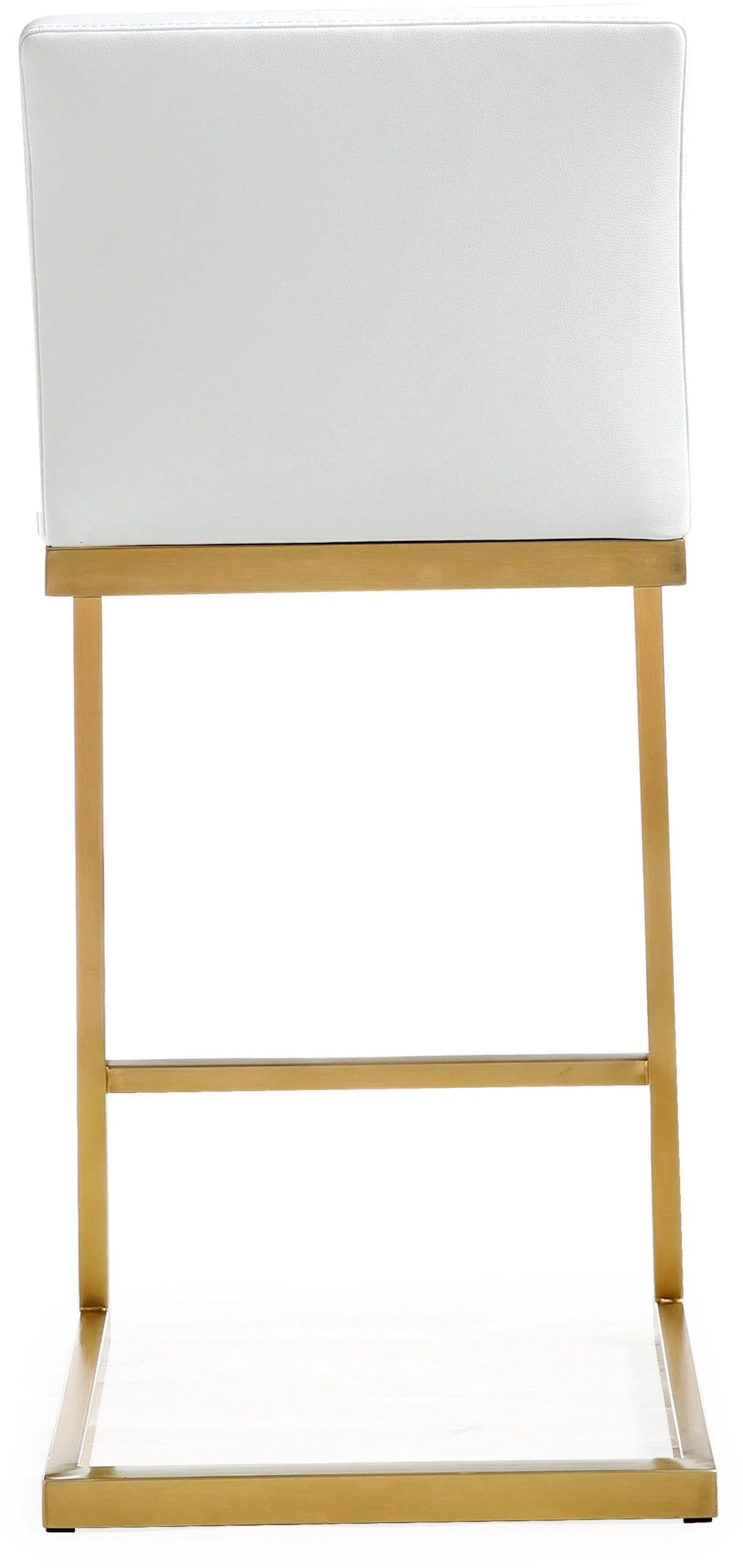 Parma White Gold Steel Counter Stool (Set of 2) - Image 6