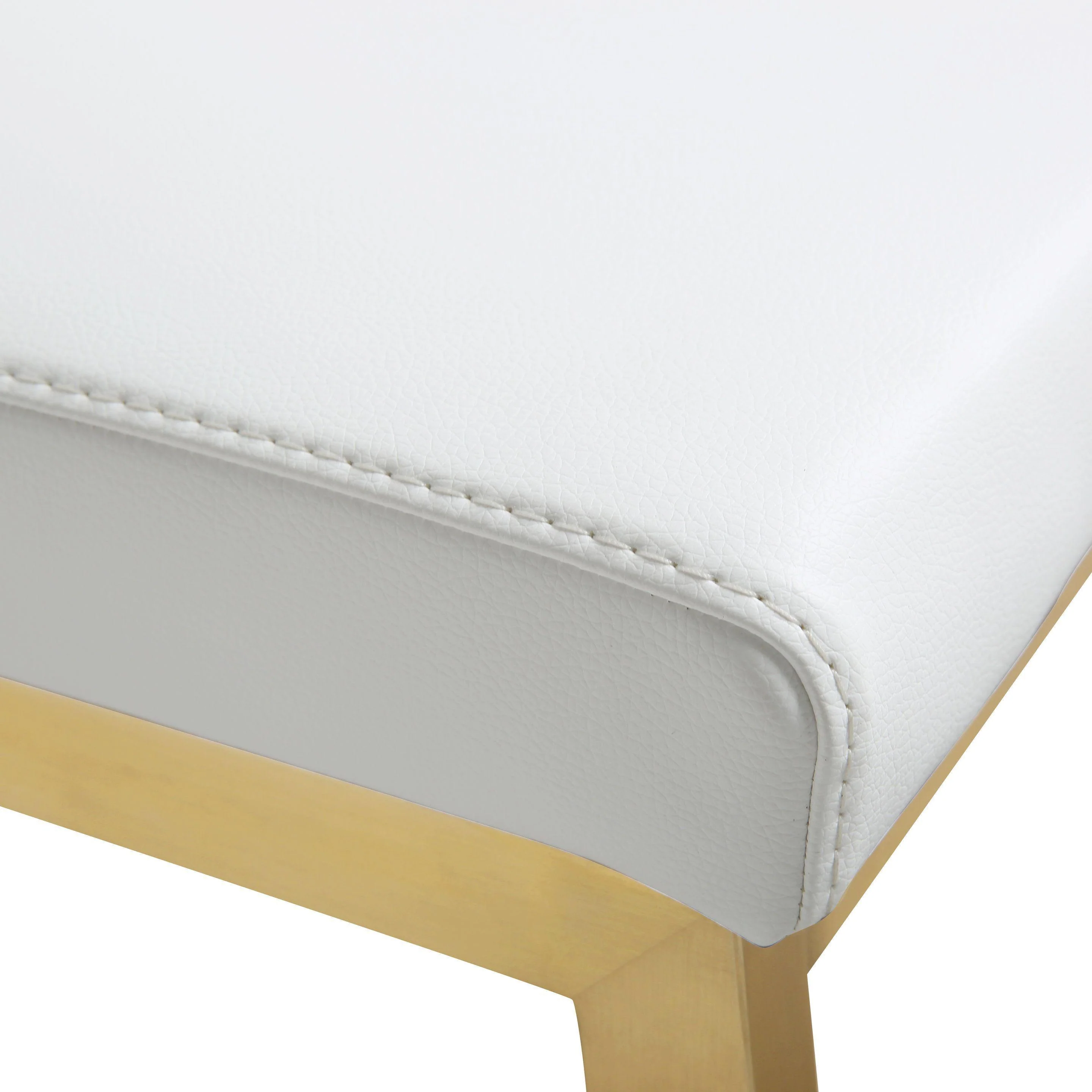 Parma White Gold Steel Counter Stool (Set of 2) - Image 7