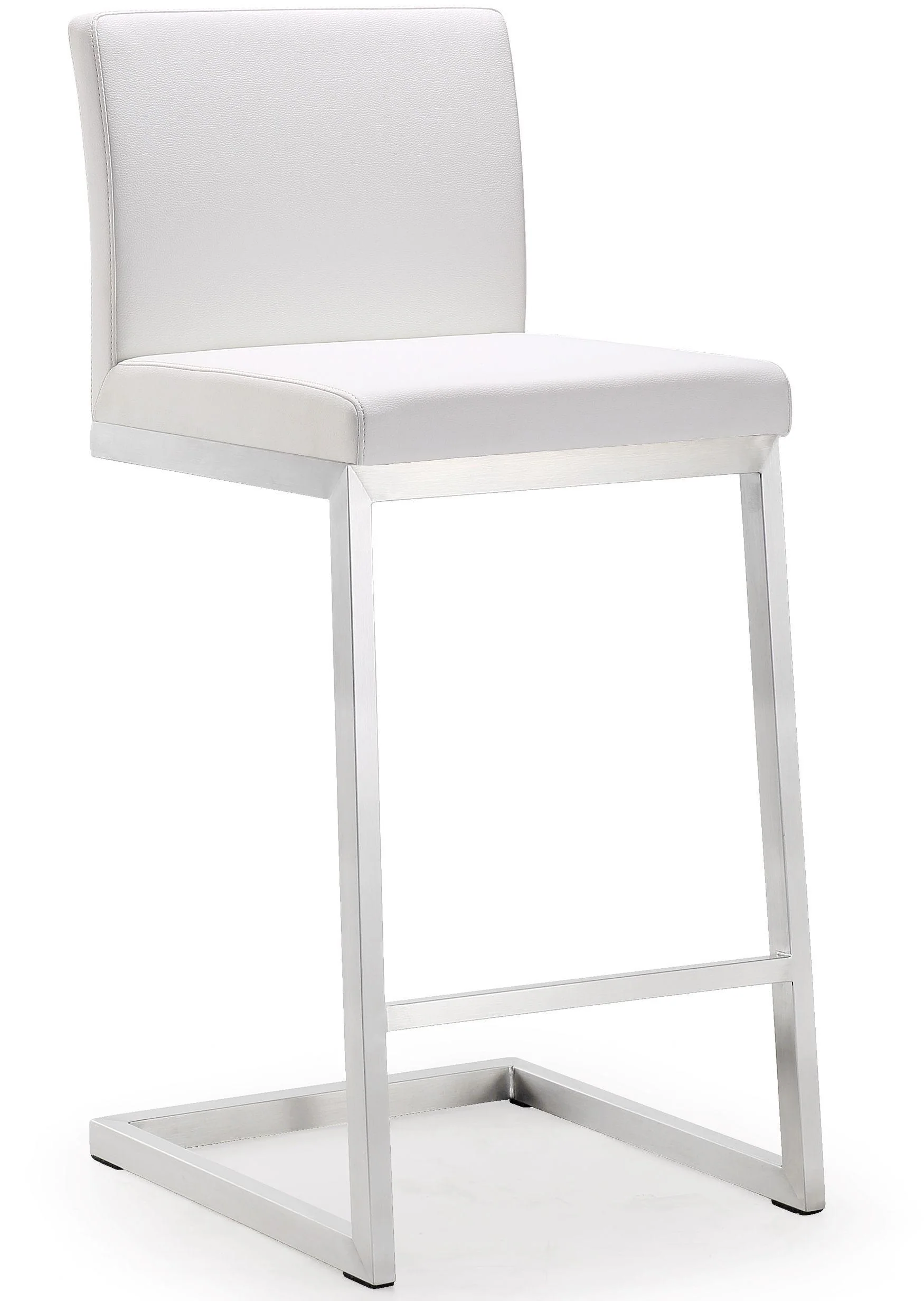 Parma White Stainless Steel Counter Stool - Set of 2 - Image 3