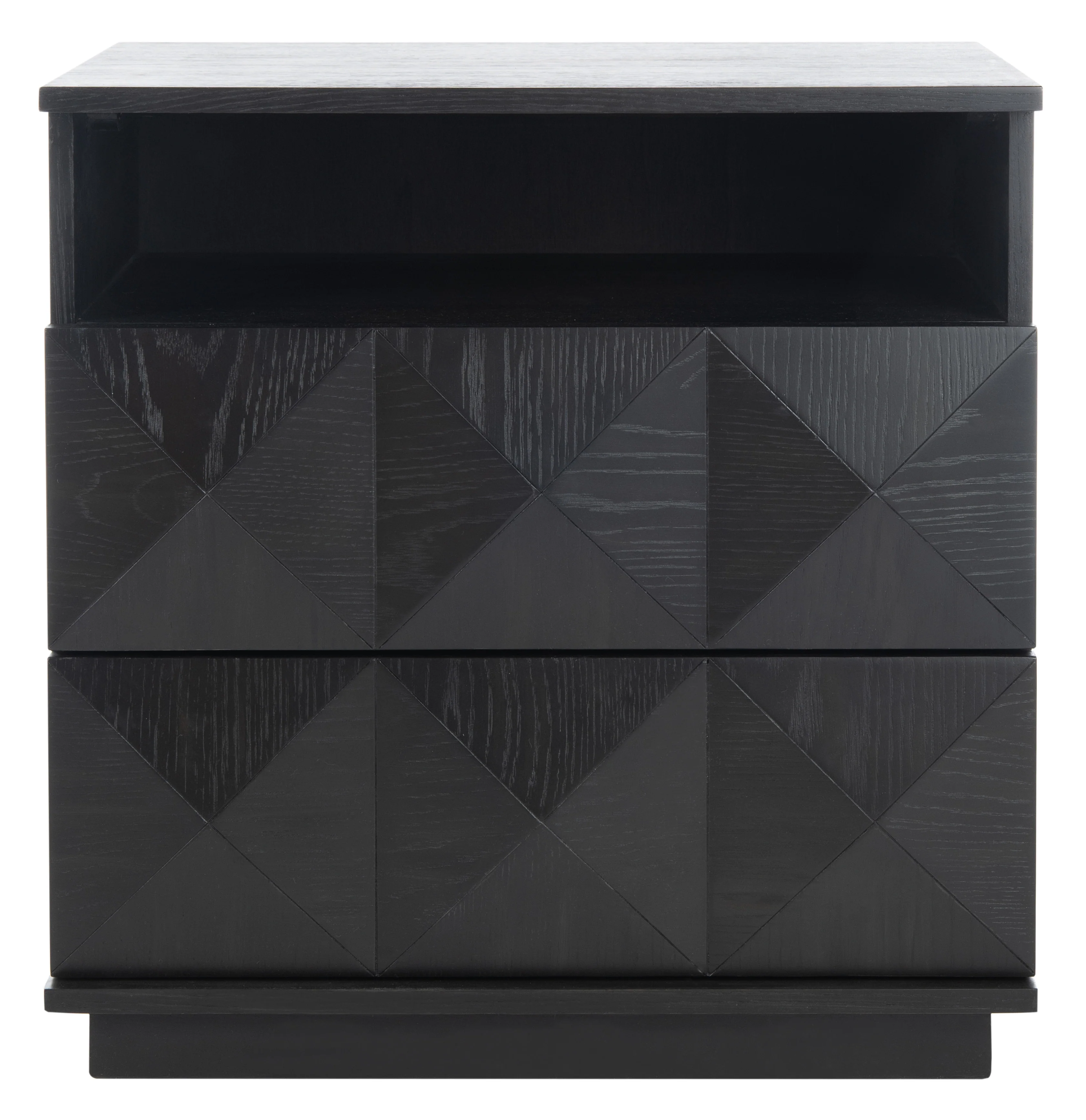 Patty 2 Drawer Nightstand/ Black