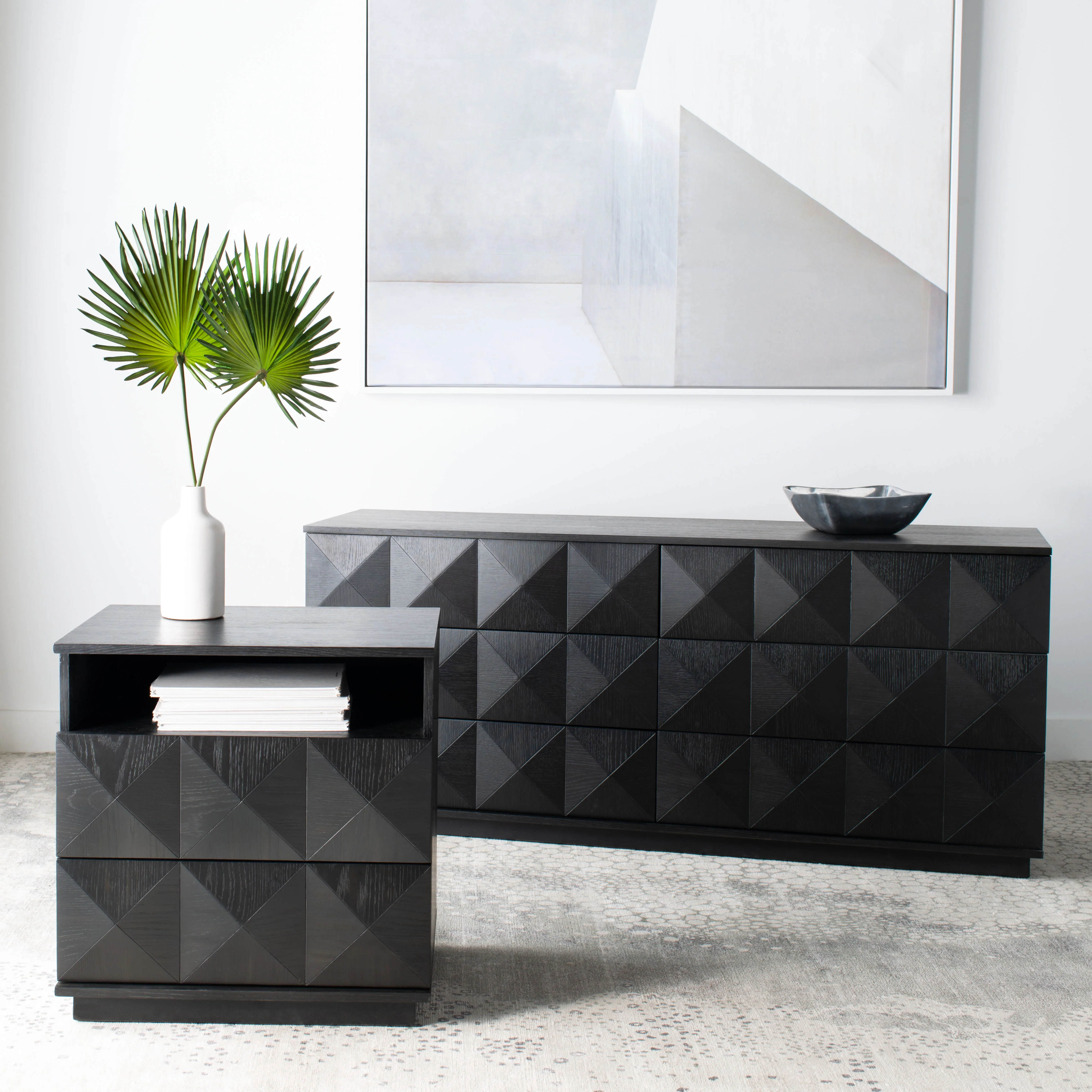 Patty 2 Drawer Nightstand/ Black - Image 12