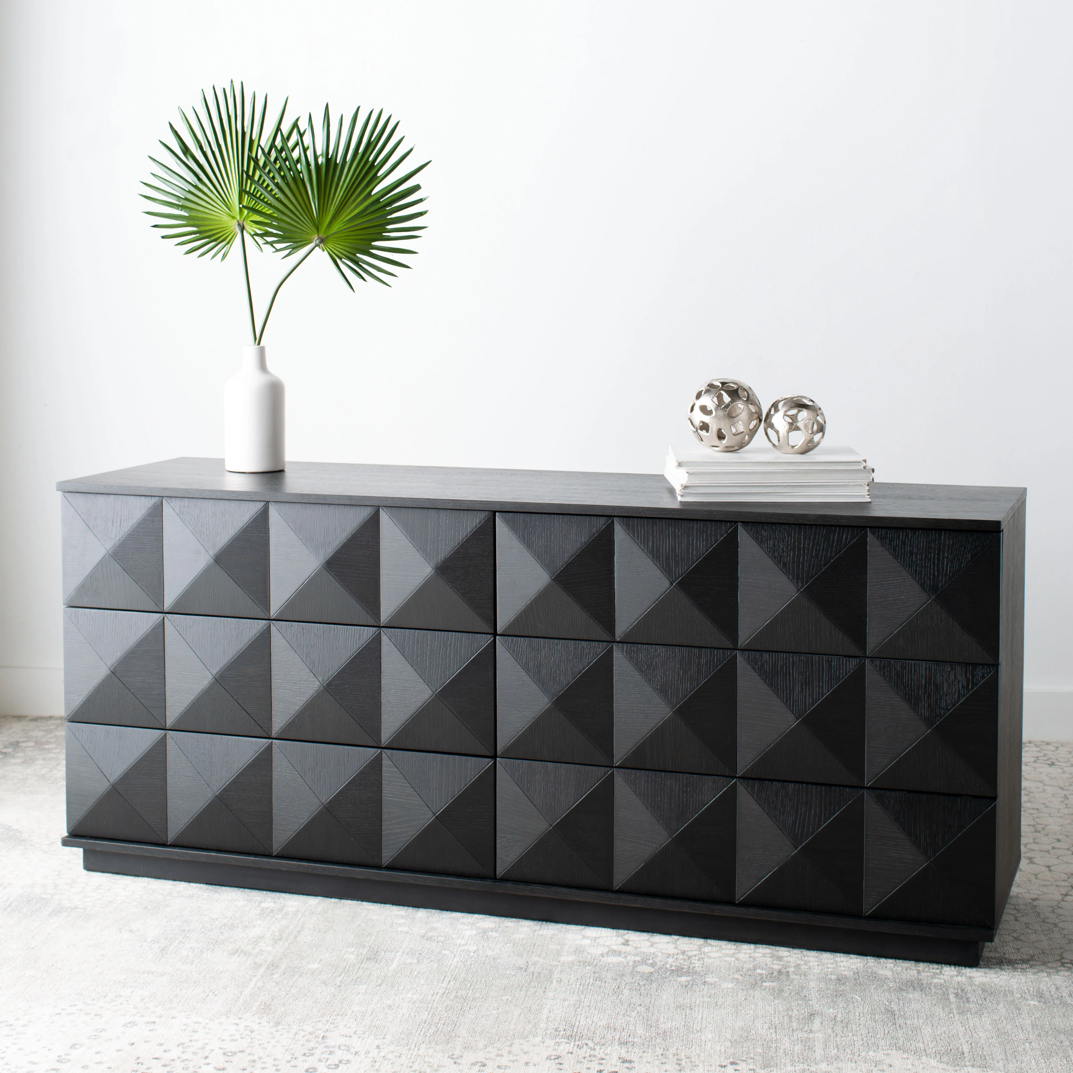 Patty 6 Drawer Dresser/ Black - Image 2