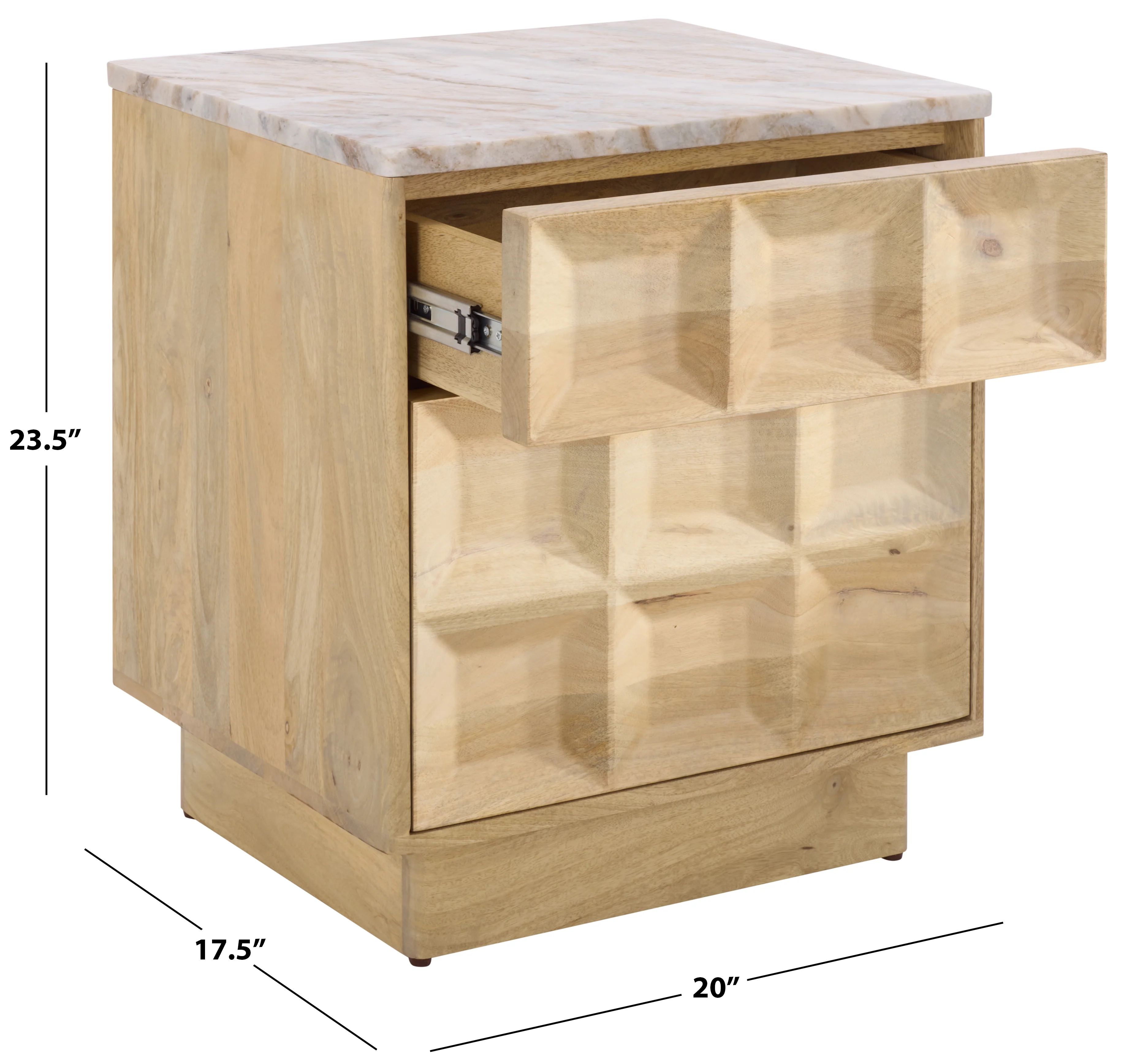Paxter Marble Top Nightstand - Image 13