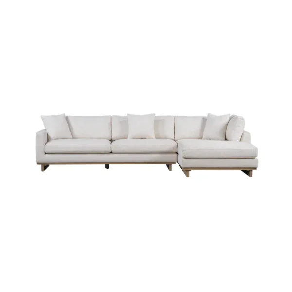 Paxton Polyester Upholstered 131" Sectional Chaise - Image 4