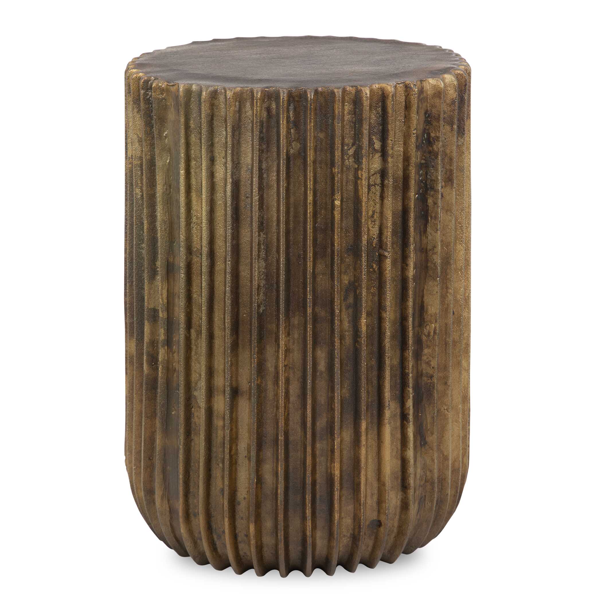 Peaks And Valleys Gold Accent Table