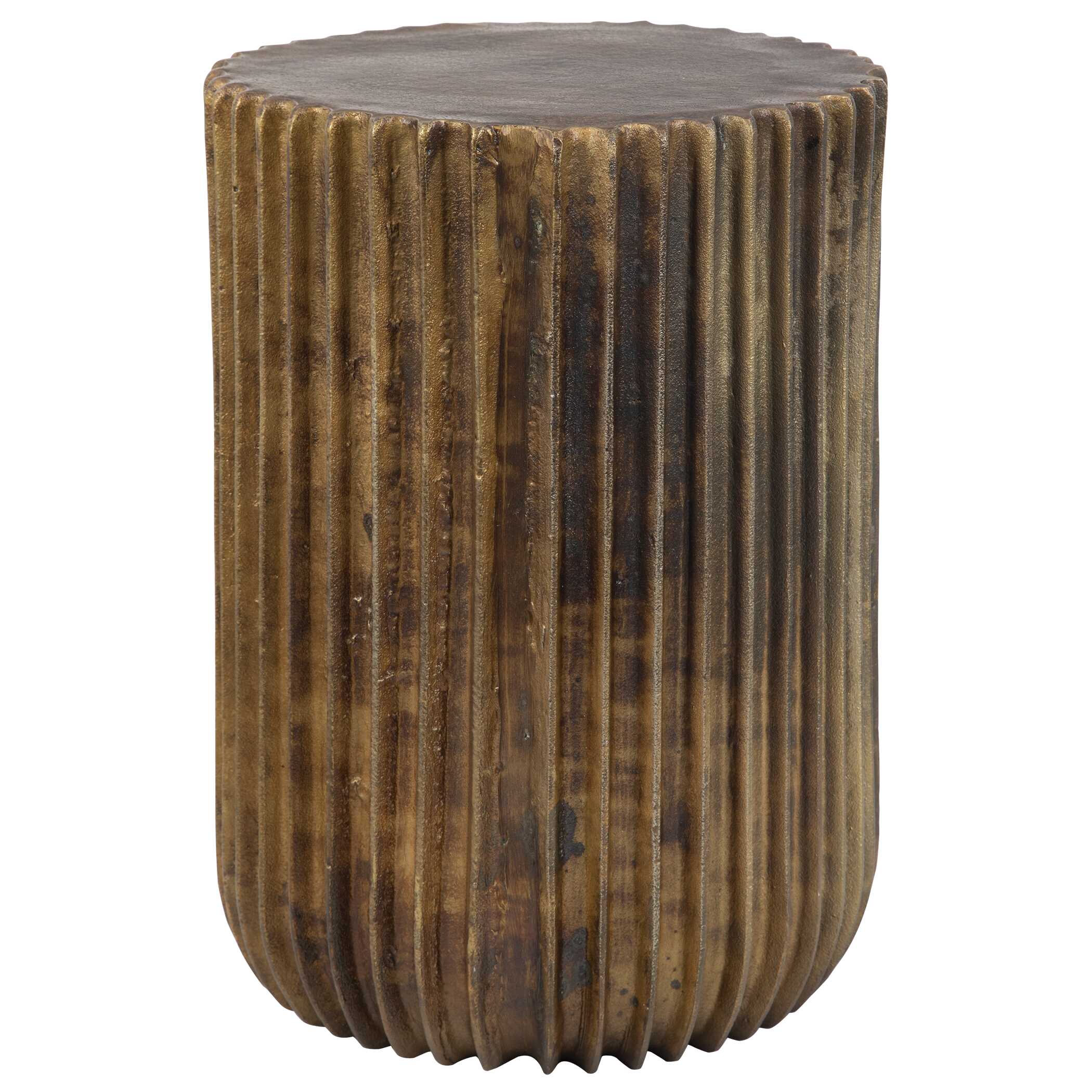 Peaks And Valleys Gold Accent Table - Image 3