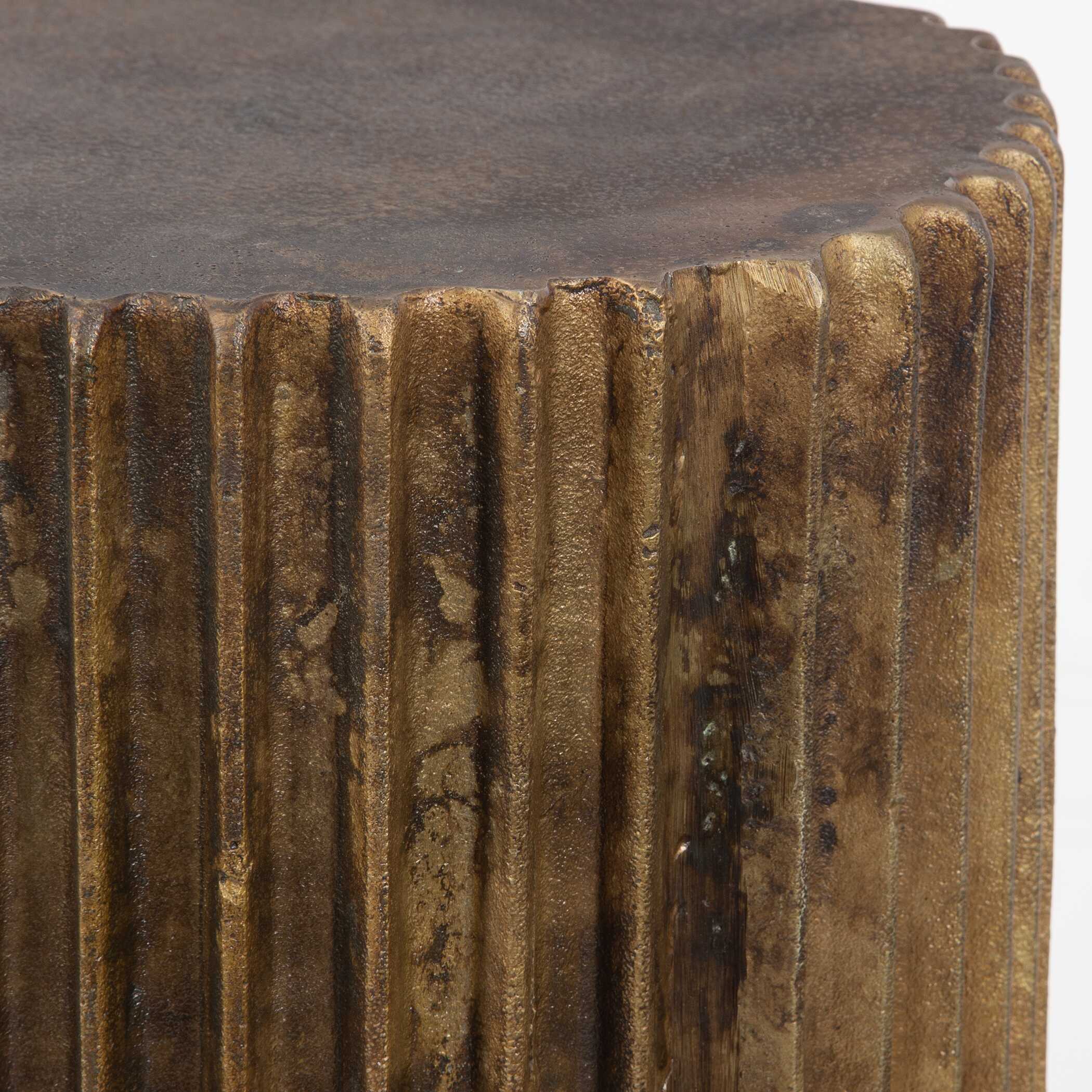 Peaks And Valleys Gold Accent Table - Image 4