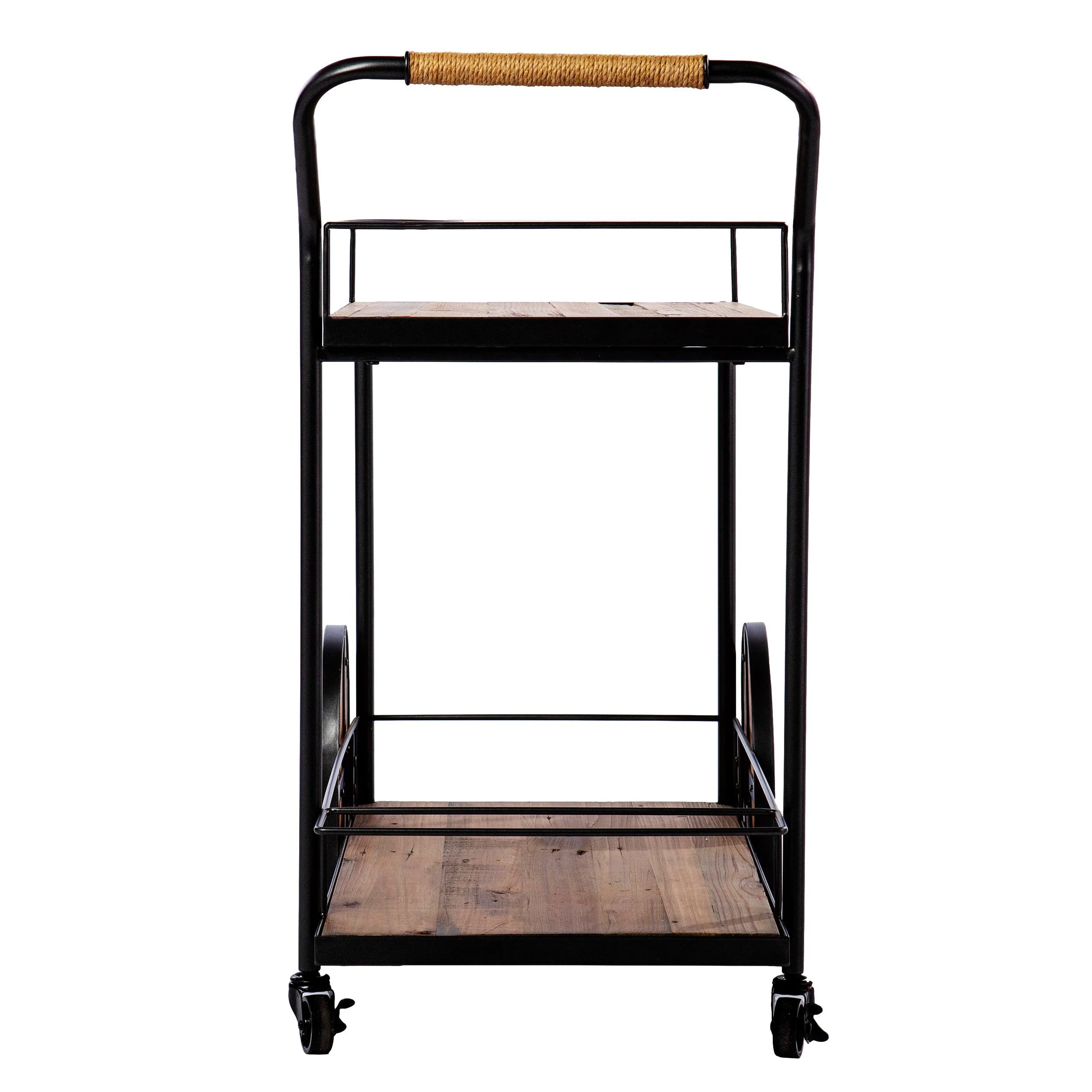 Pemton Reclaimed Wood Bar Cart - Image 5