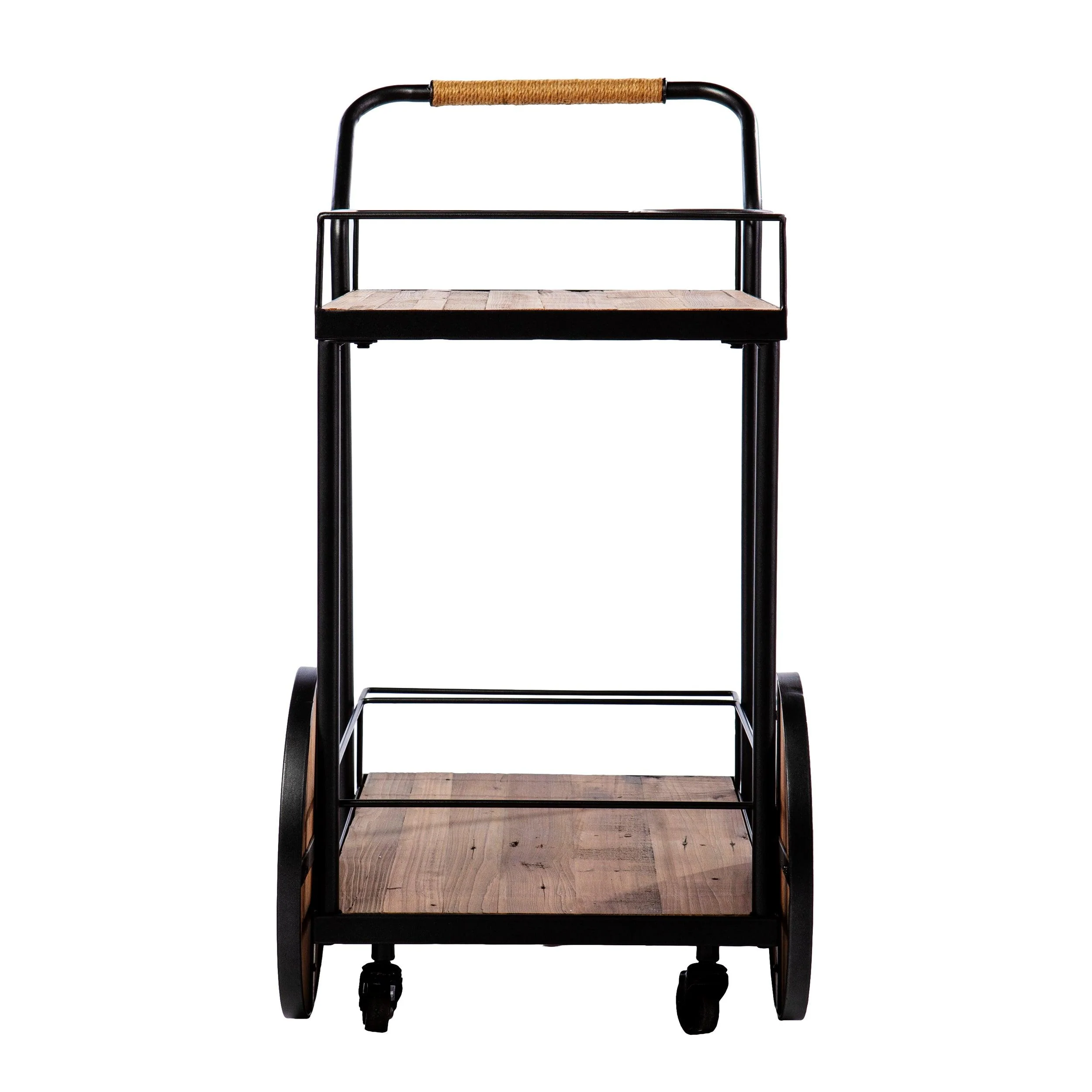 Pemton Reclaimed Wood Bar Cart - Image 6