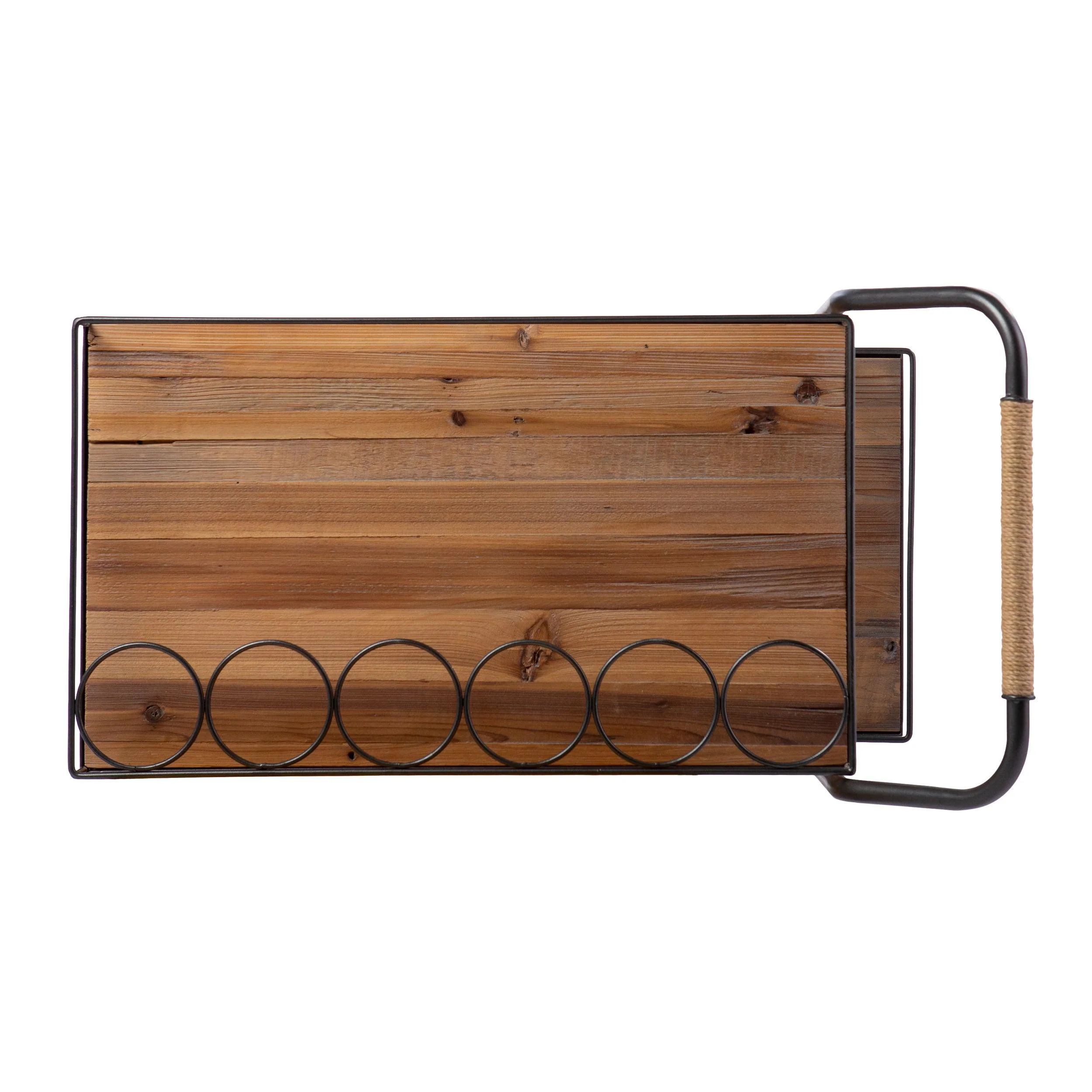 Pemton Reclaimed Wood Bar Cart - Image 7