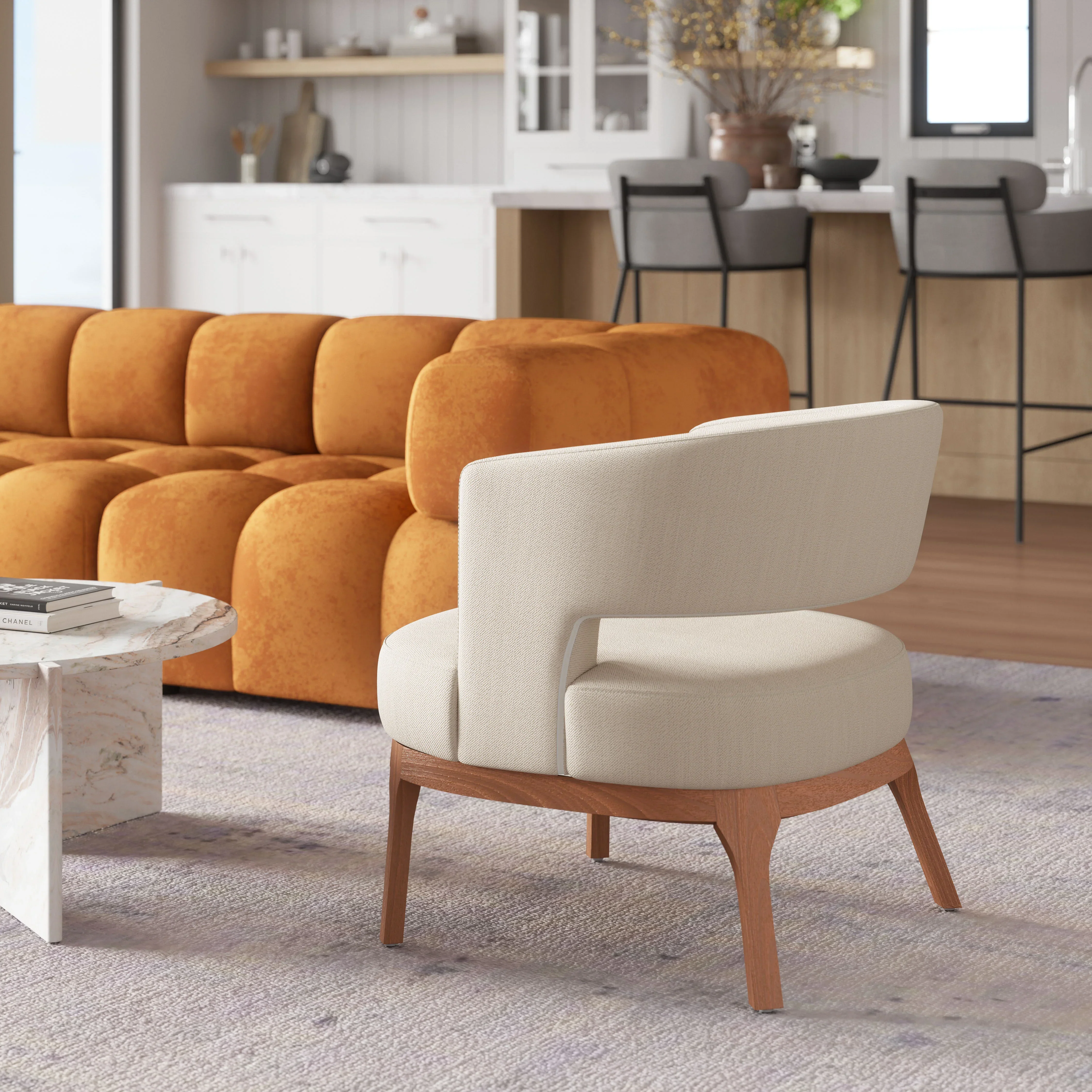 Penryn Accent Chair Beige - Image 3