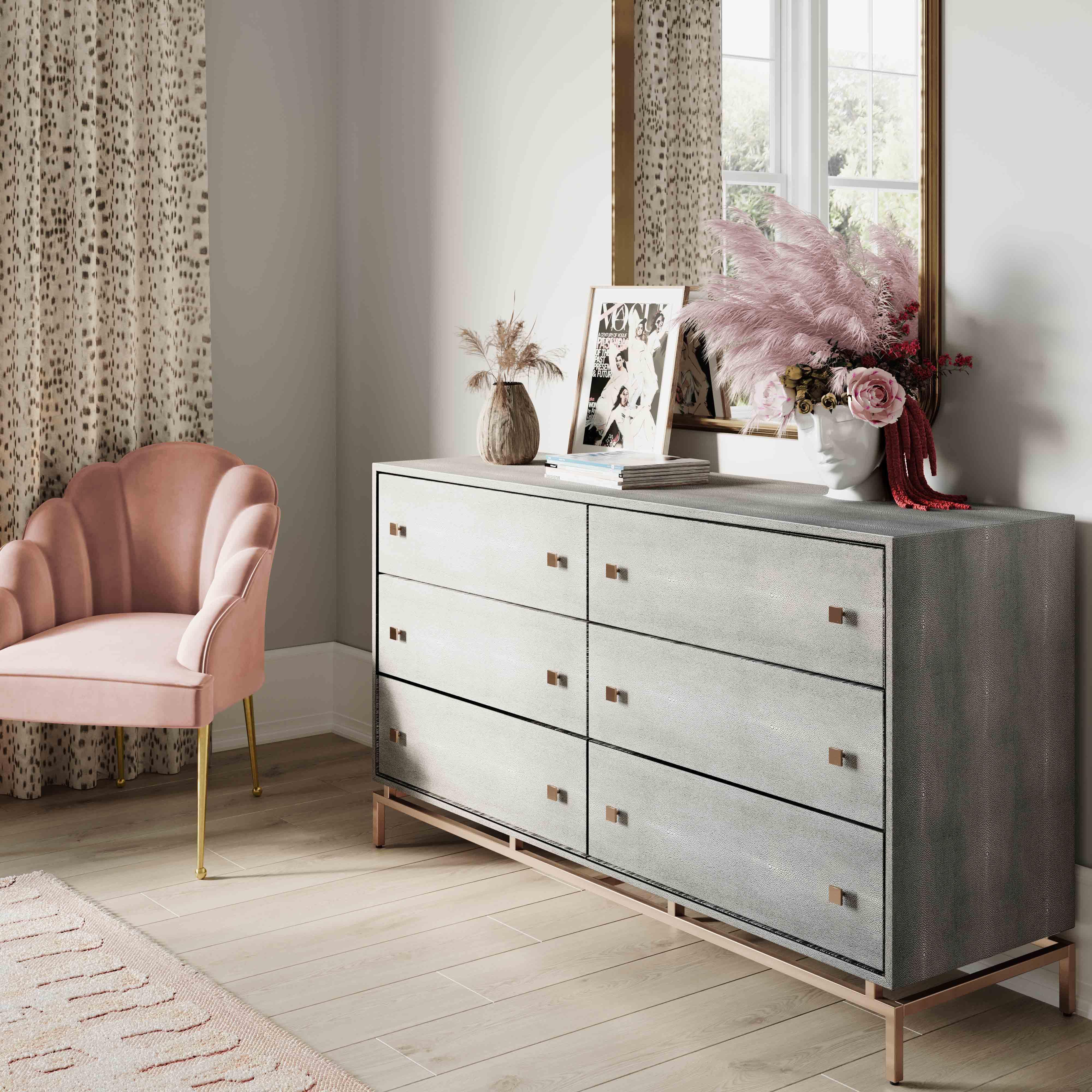 Pesce Shagreen 6 Drawer Dresser - Image 2