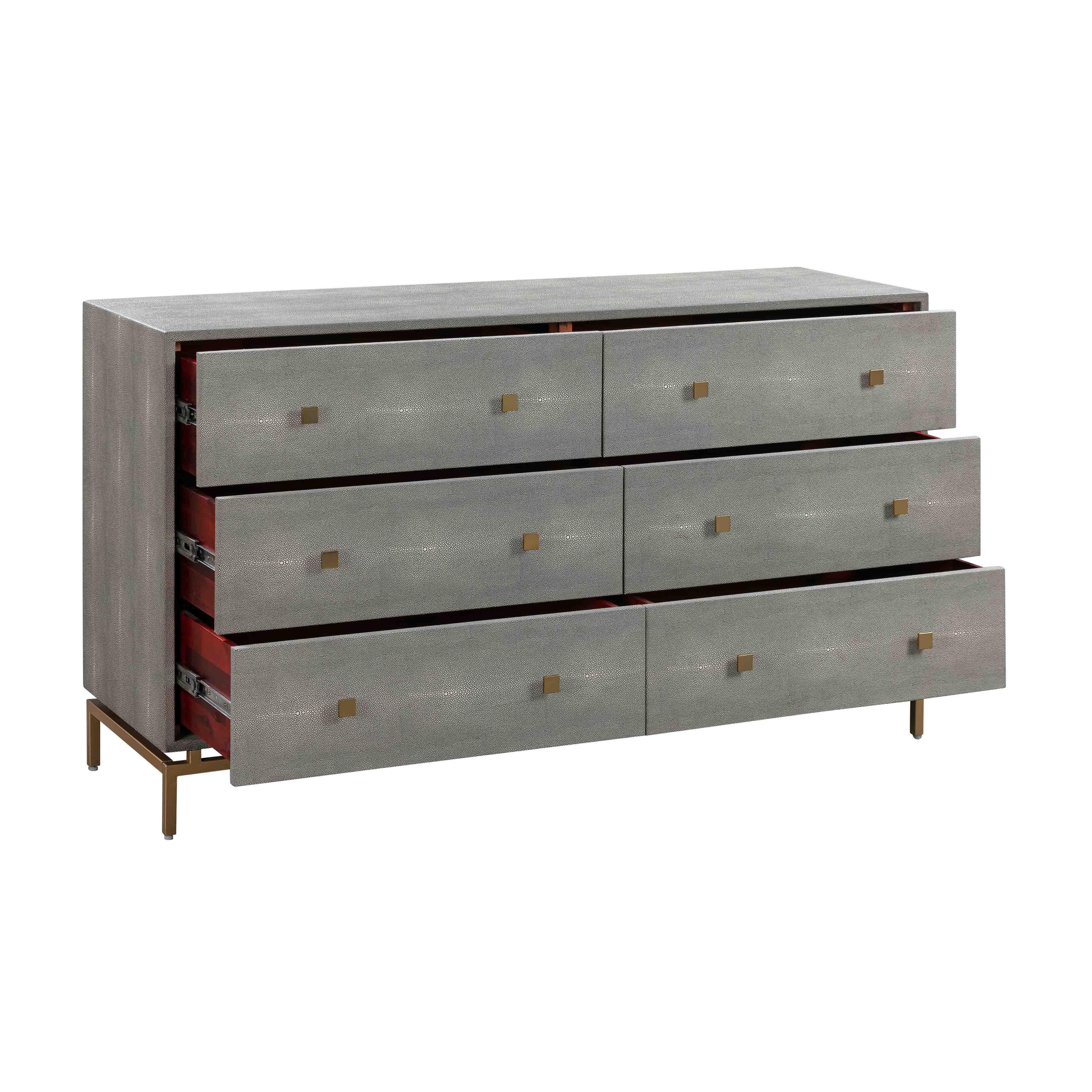 Pesce Shagreen 6 Drawer Dresser - Image 5