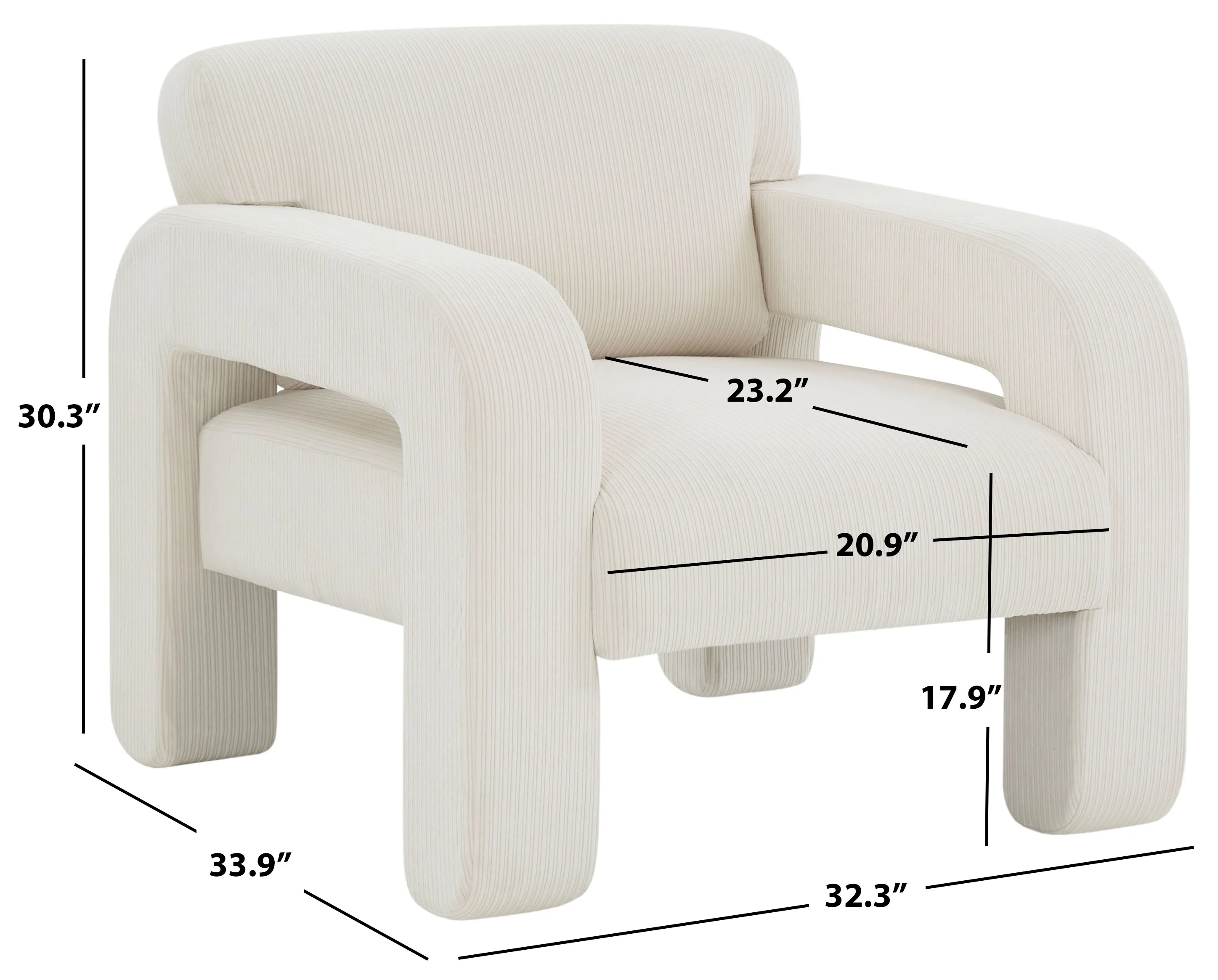 Petey Corduroy Accent Chair - Image 5