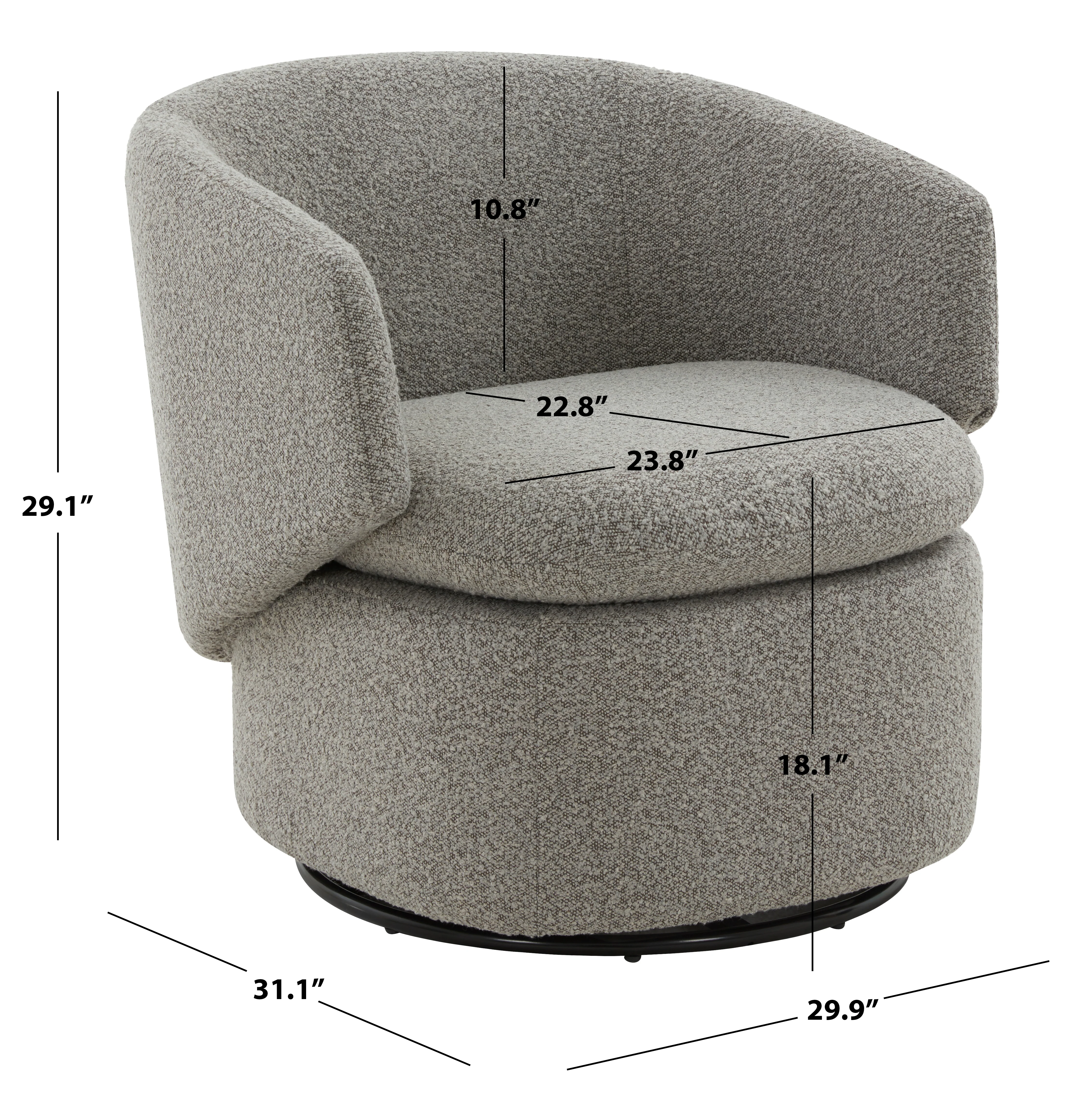 Phyllis Boucle Swivel Chair - Image 9
