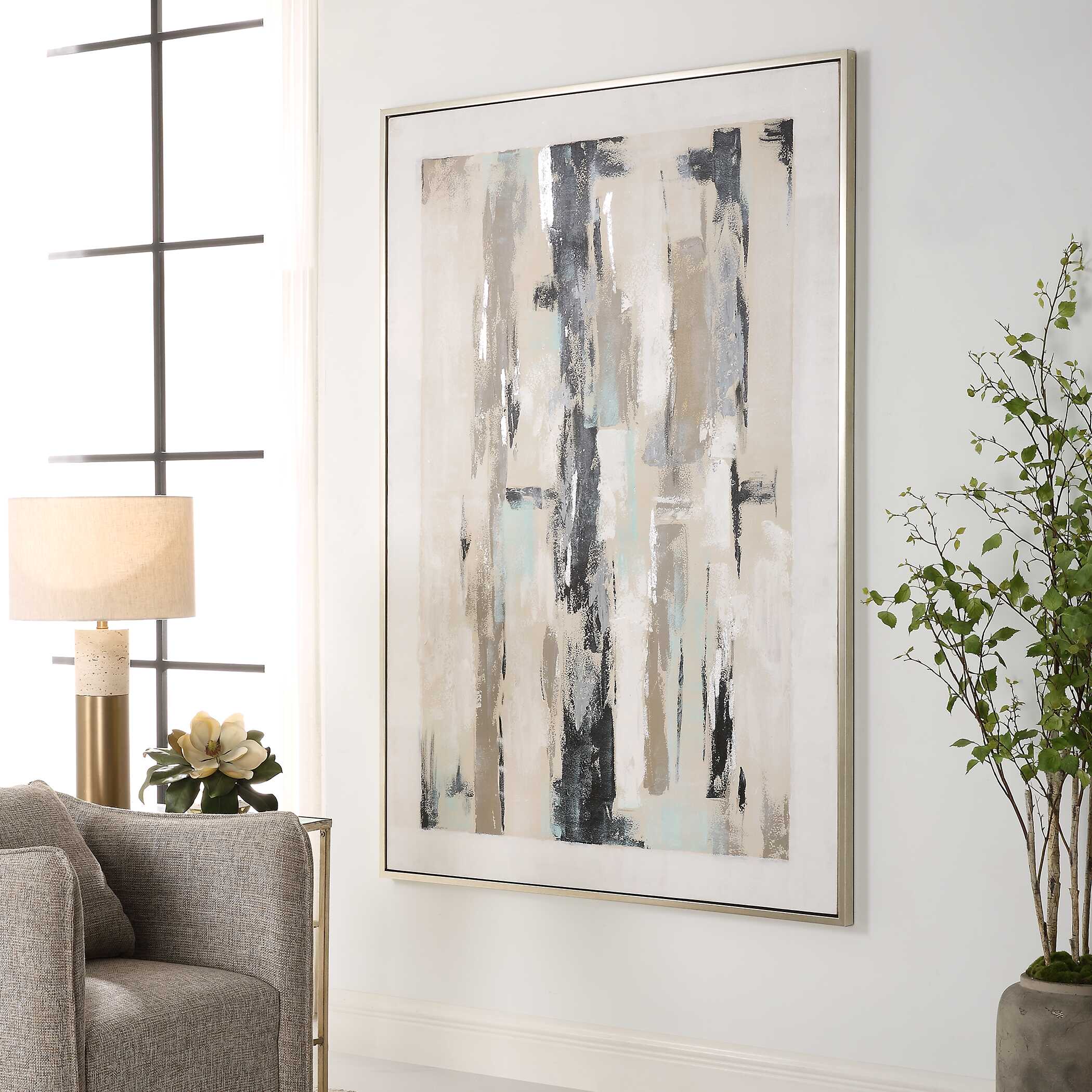 Placidity Hand Painted Abstract Art - Image 3