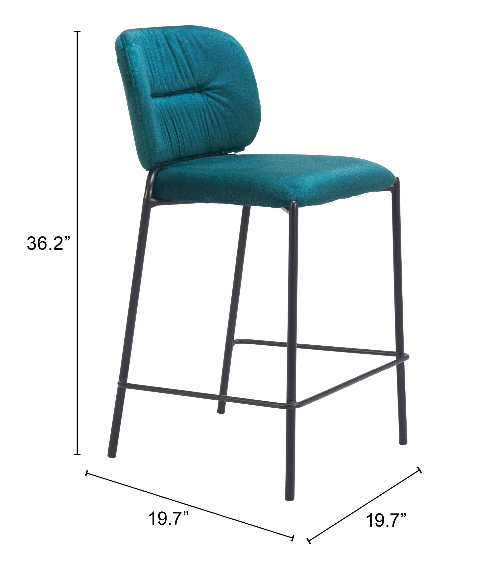 Plat Counter Stool (Set of 2) Green - Image 5